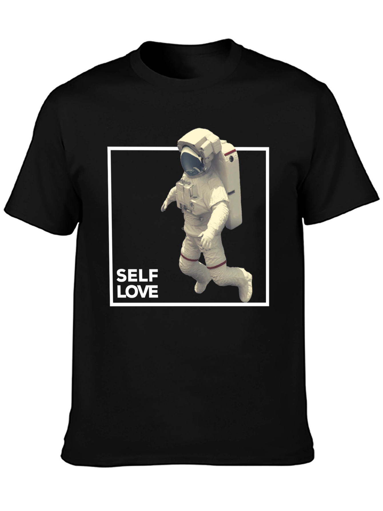 Self Love Astronaut Graphic Tee - Black