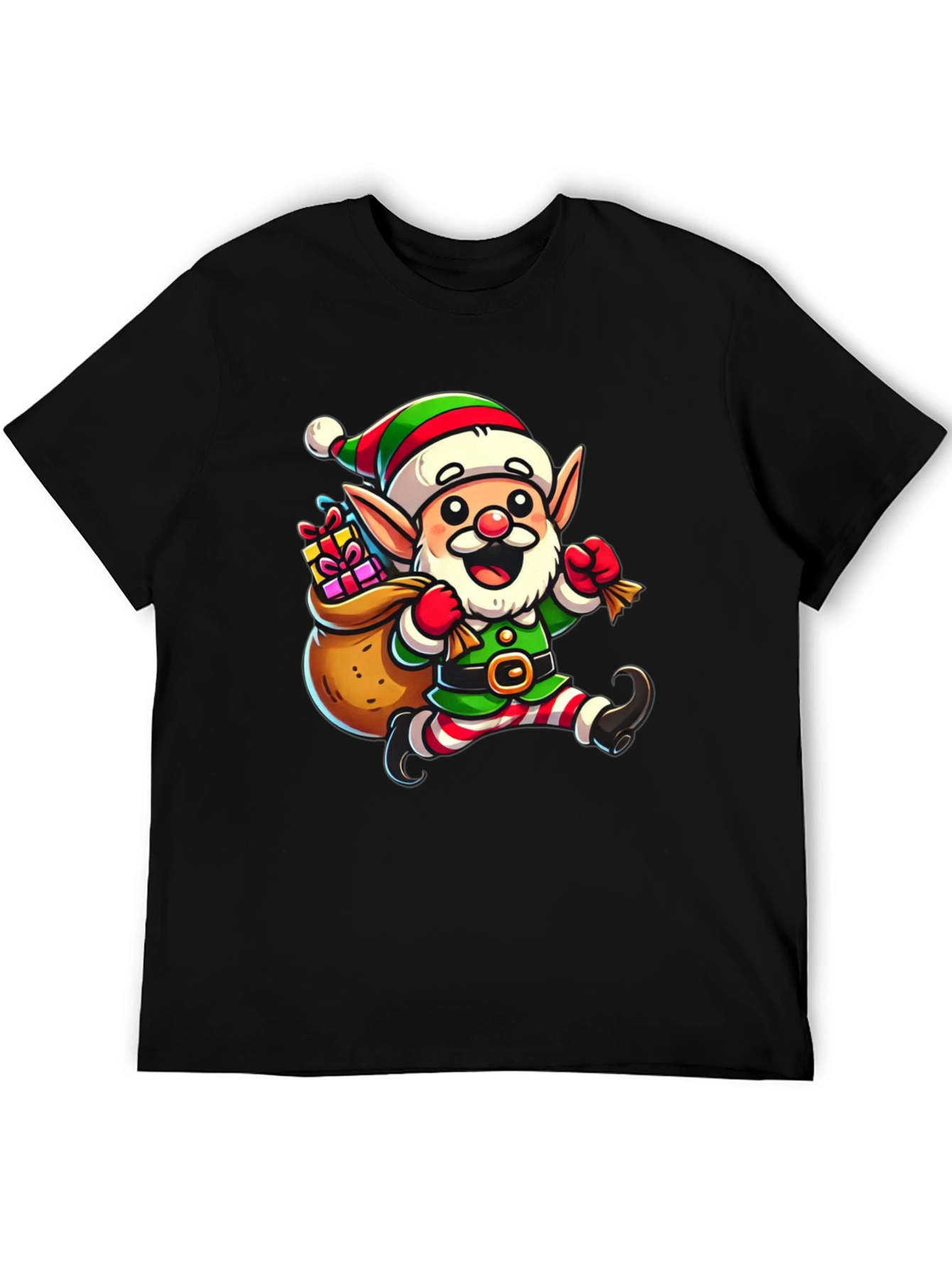 Festive Elf Graphic Tee - Holiday Cheer