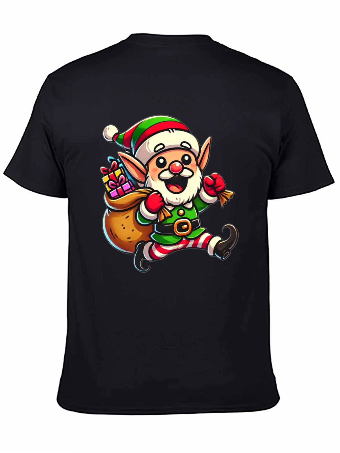 Festive Elf Graphic Tee - Holiday Cheer