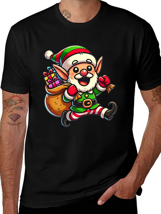Festive Elf Graphic Tee - Holiday Cheer
