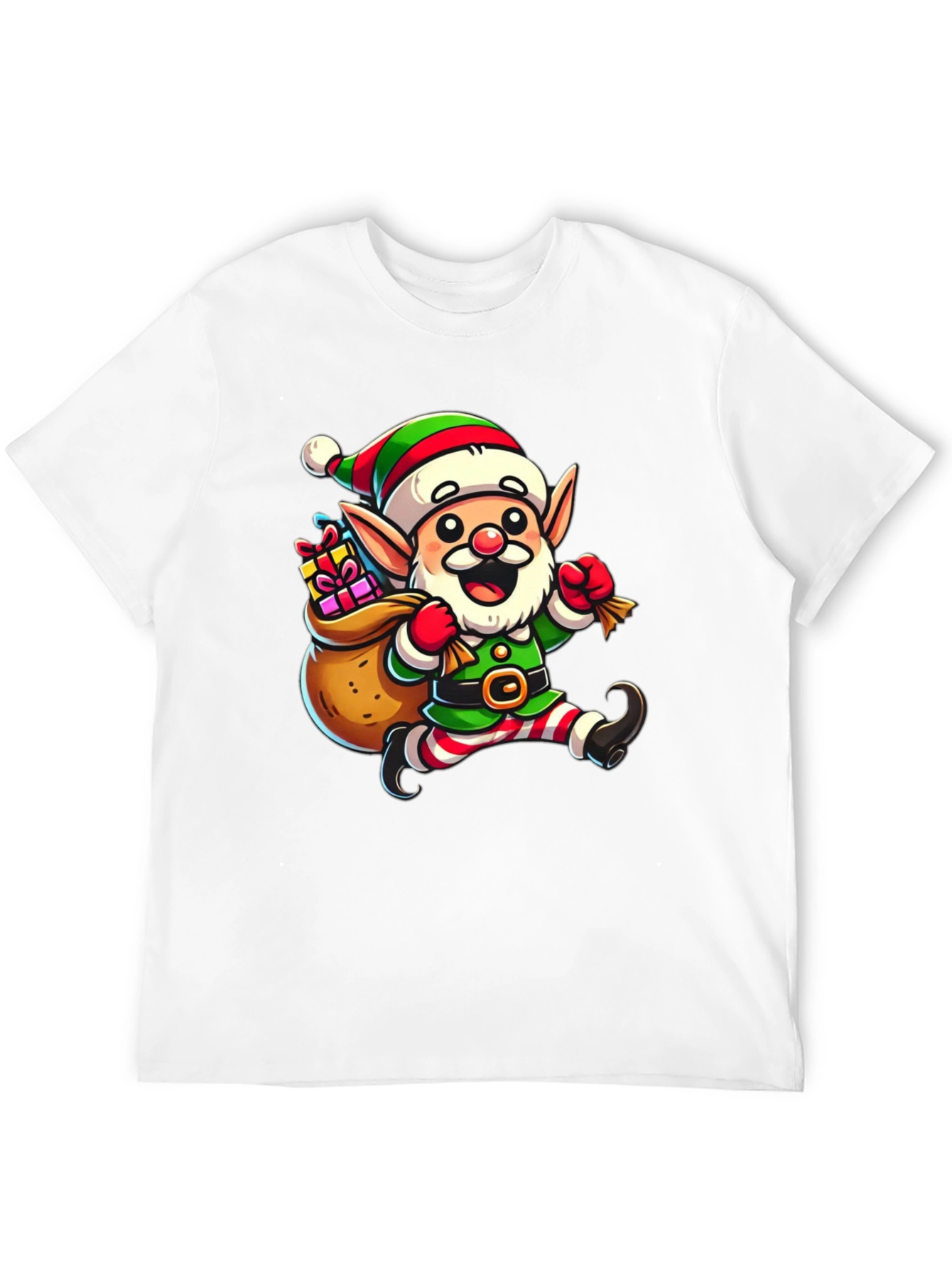 Festive Elf Graphic Tee - Holiday Cheer
