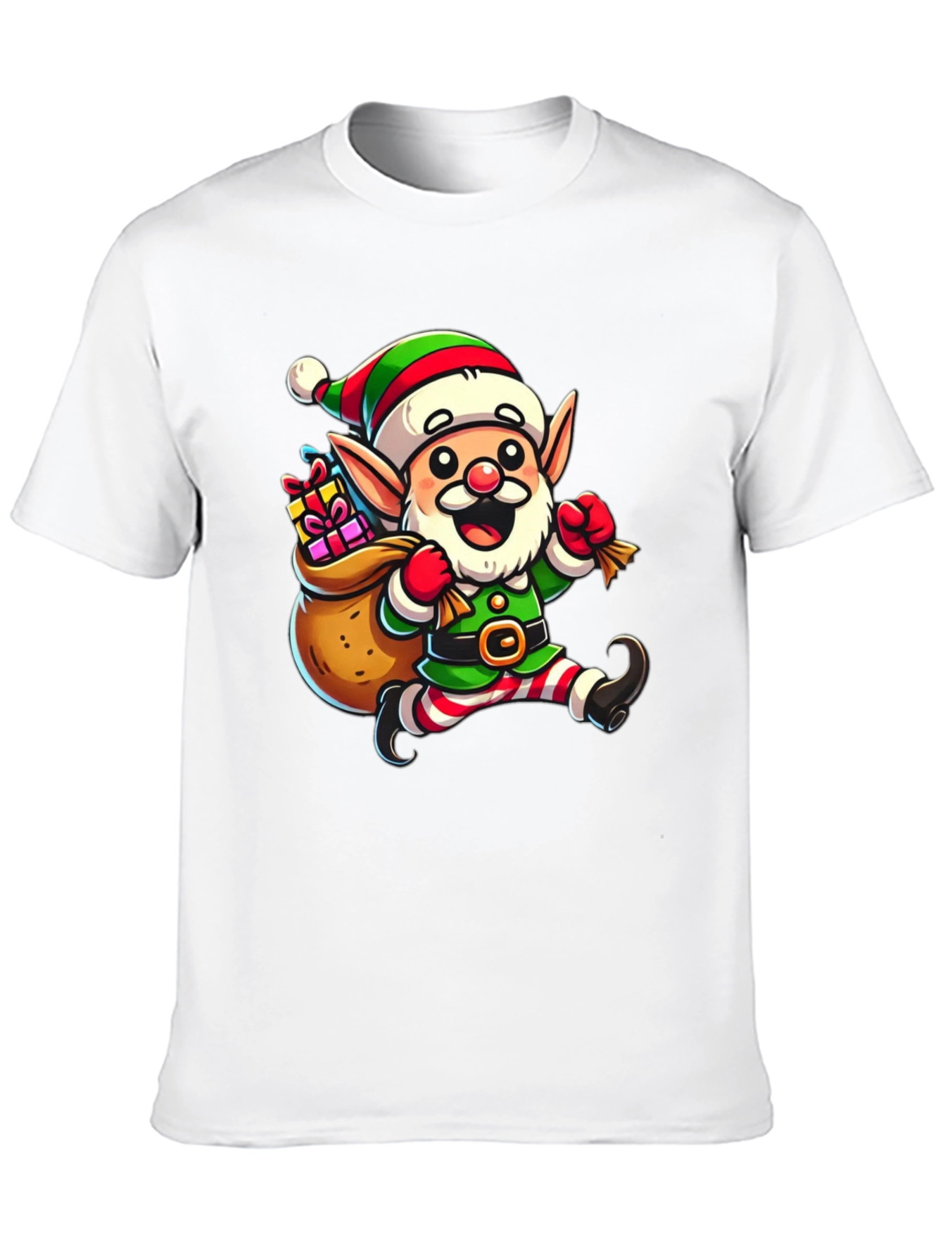 Festive Elf Graphic Tee - Holiday Cheer