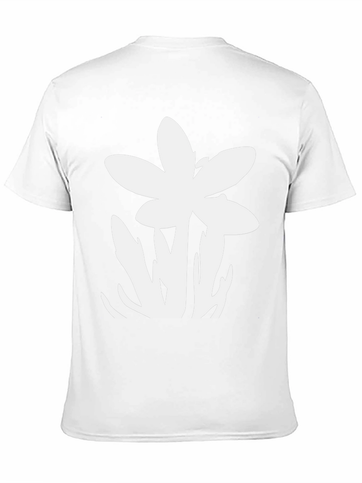 Minimalist Floral Graphic Black T-Shirt