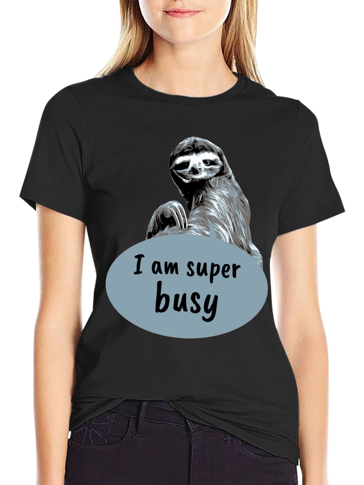 Funny Sloth I Am Super Busy Graphic T-Shirt