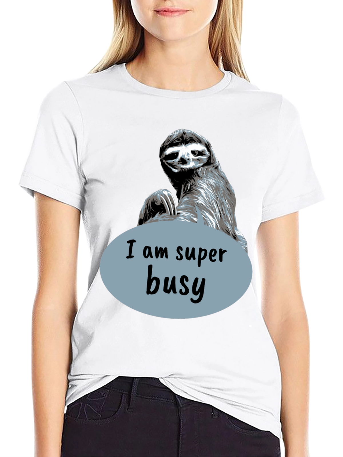 Funny Sloth I Am Super Busy Graphic T-Shirt