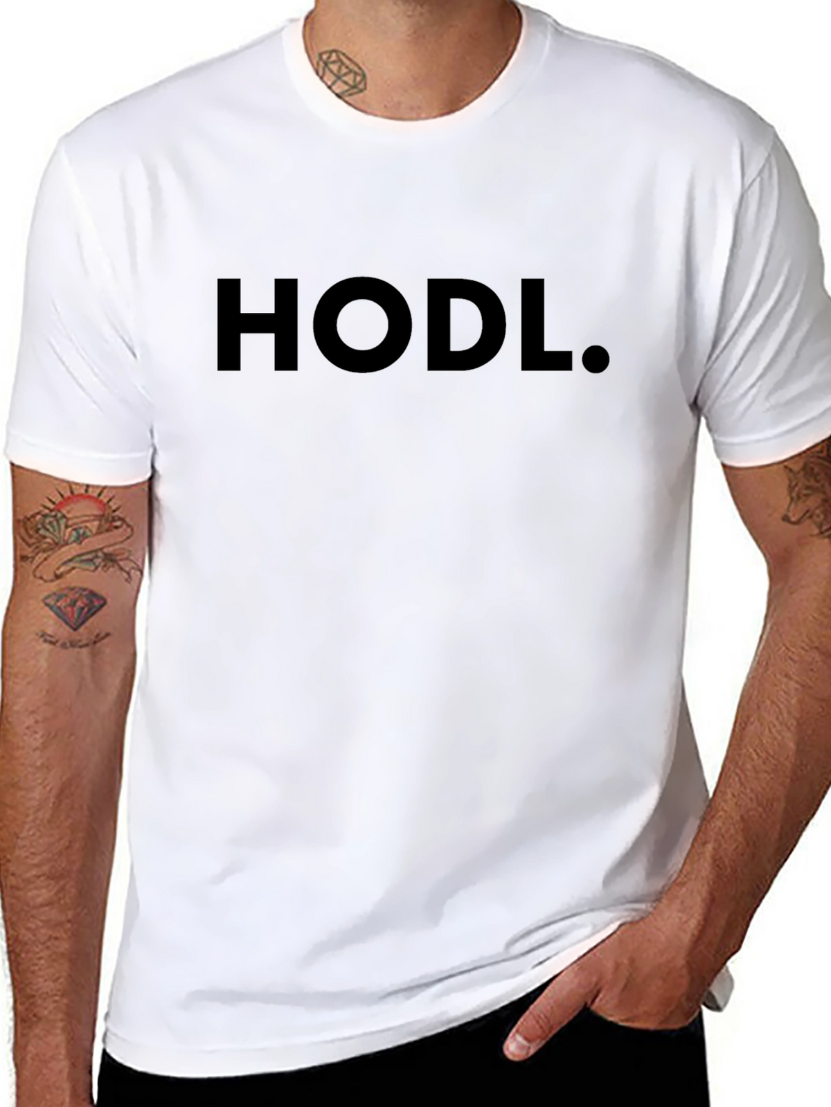 HODL Crypto T-Shirt - Black Minimalist Design