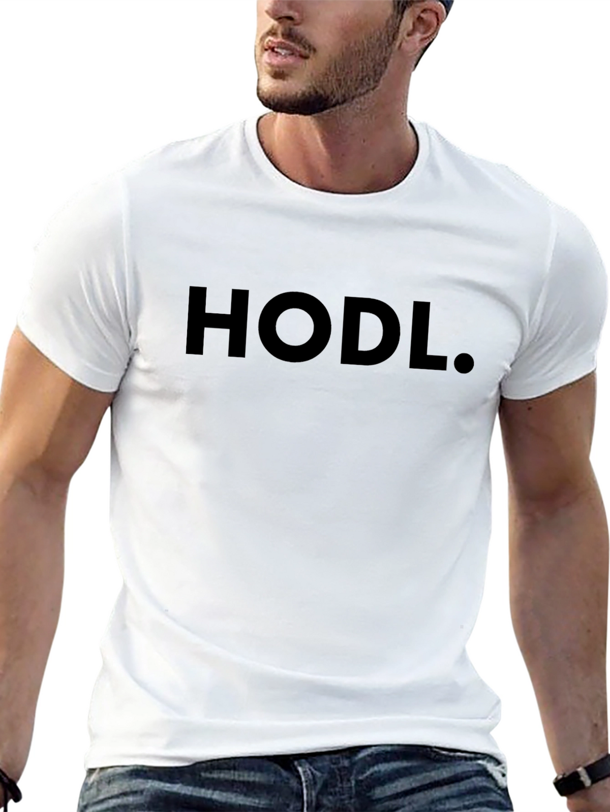 HODL Crypto T-Shirt - Black Minimalist Design