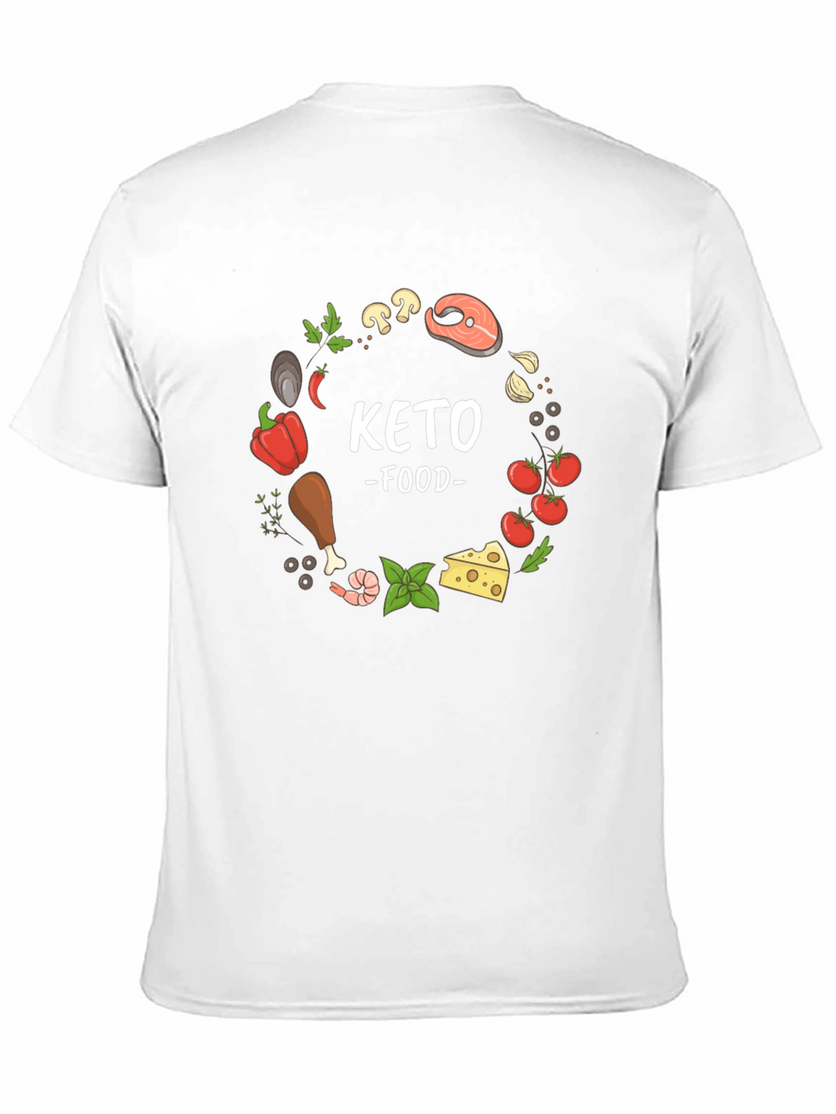 Keto Food T-Shirt - Black Casual Tee