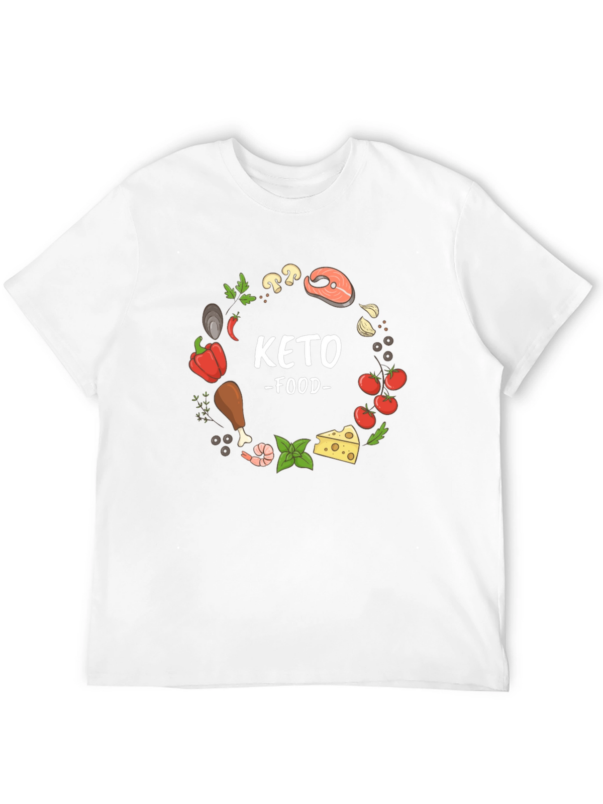 Keto Food T-Shirt - Black Casual Tee