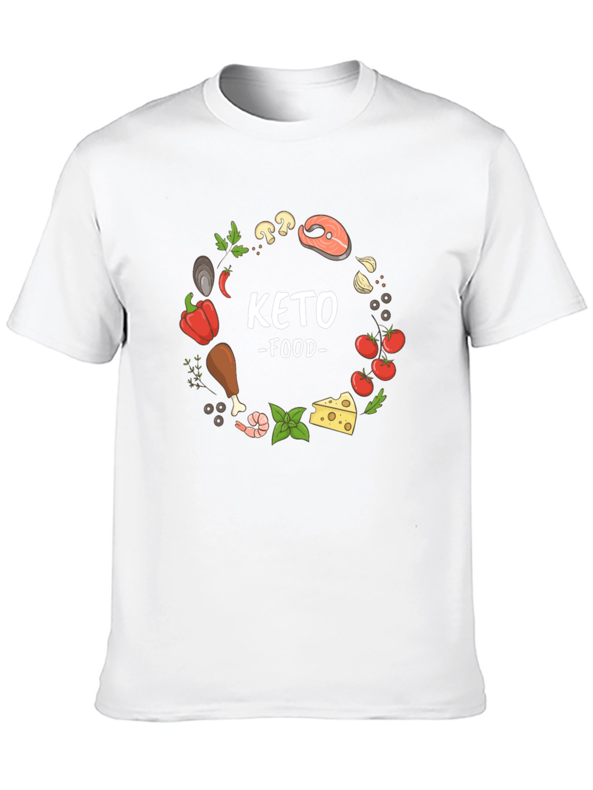 Keto Food T-Shirt - Black Casual Tee