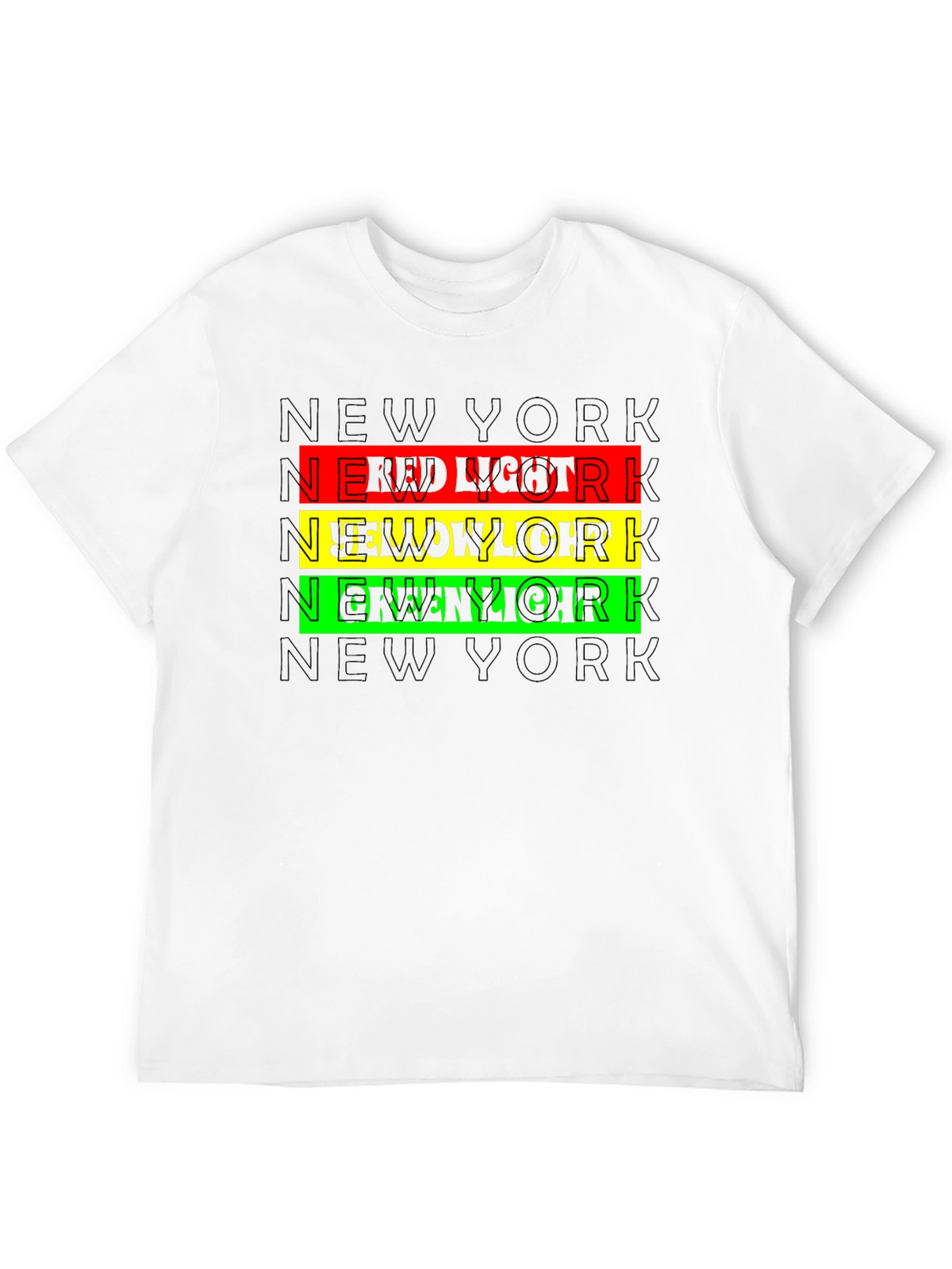 New York Red Yellow Green Light Graphic Tee