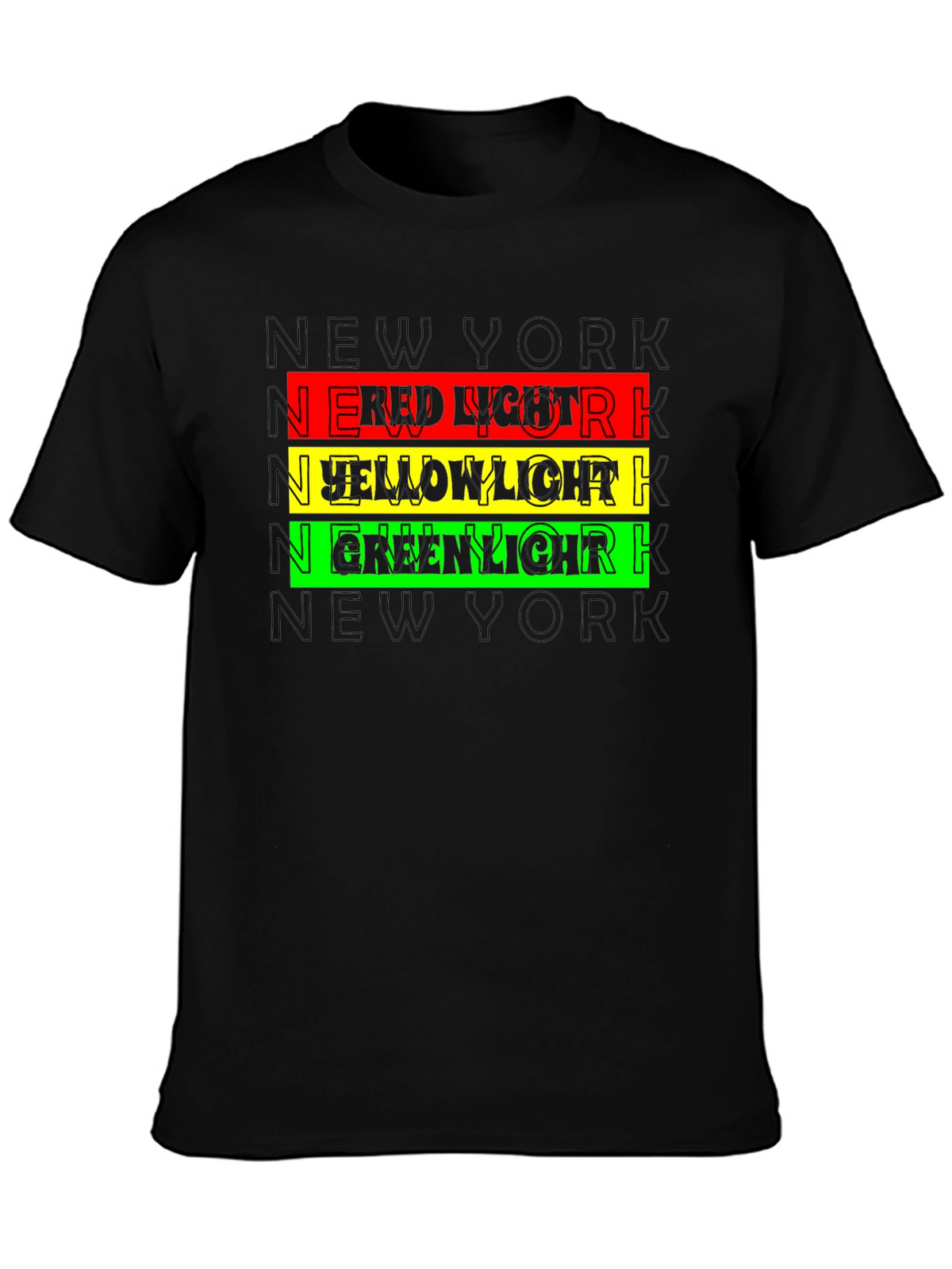 New York Red Yellow Green Light Graphic Tee
