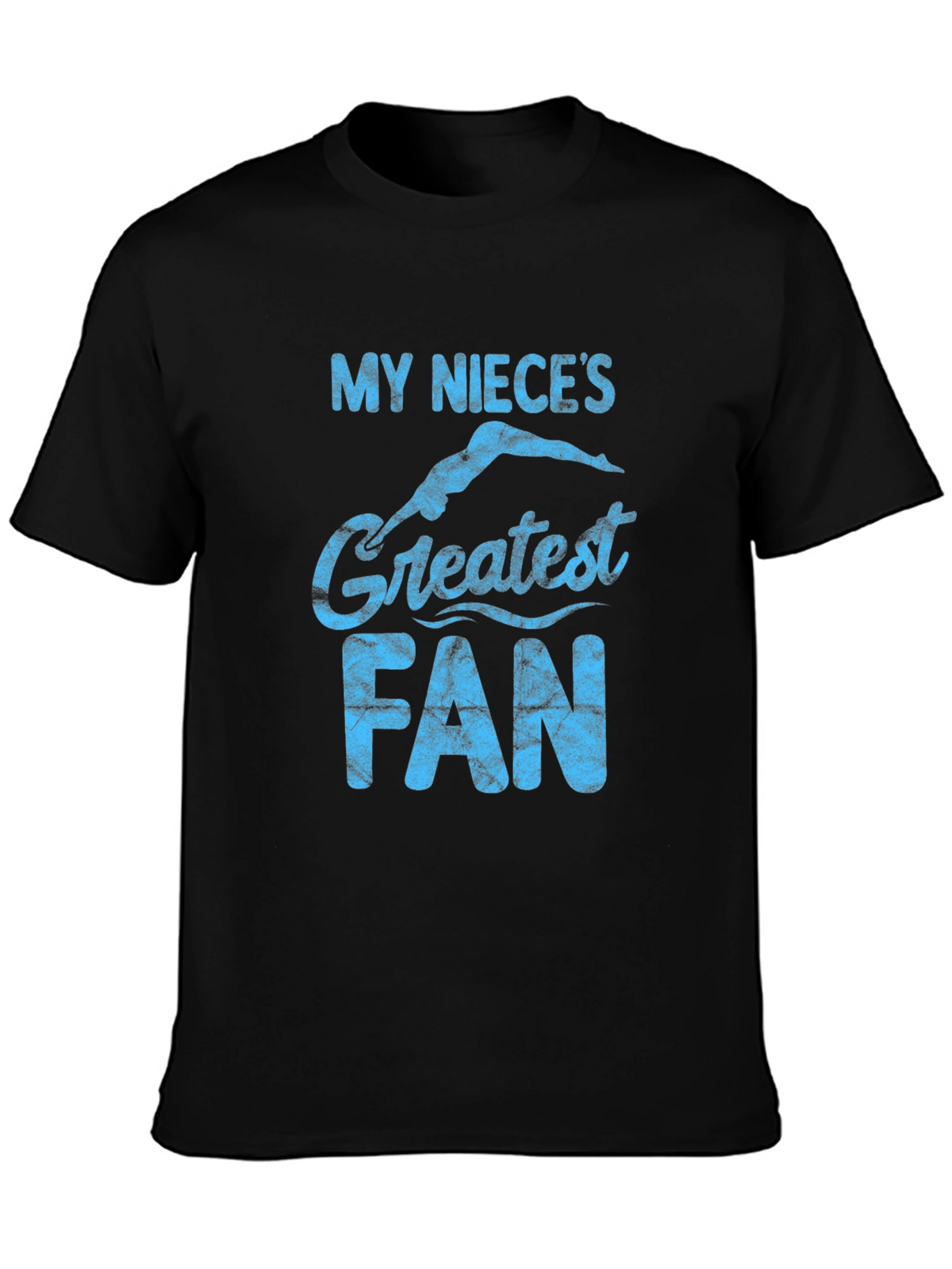 My Nieces Greatest Fan Black T-Shirt
