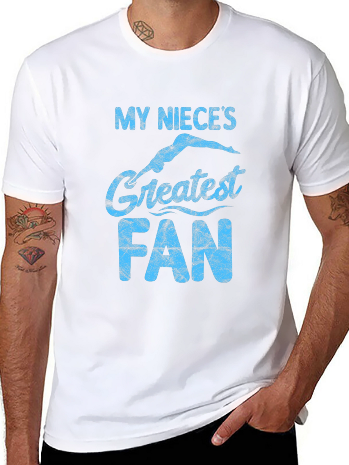 My Nieces Greatest Fan Black T-Shirt
