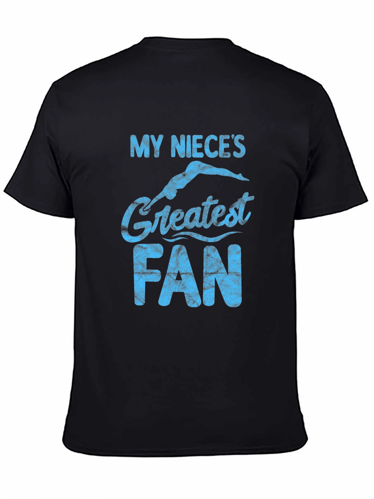 My Nieces Greatest Fan Black T-Shirt