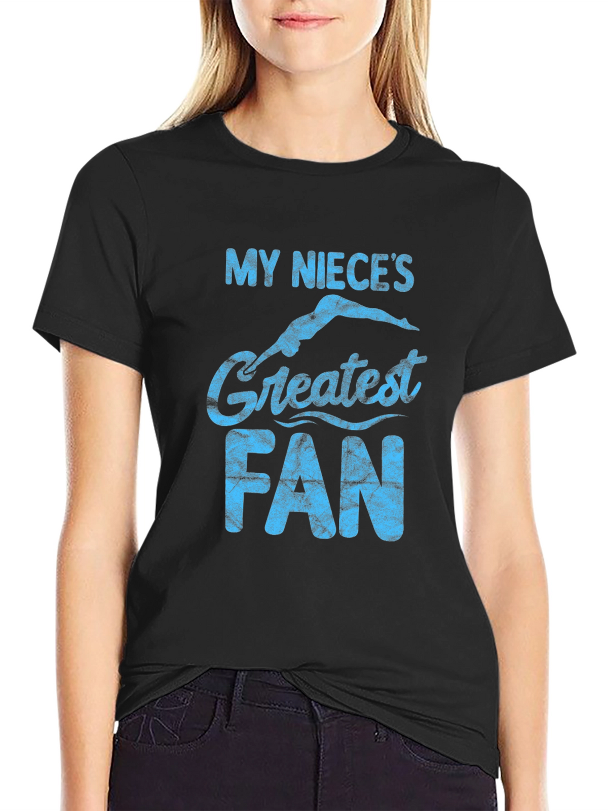My Nieces Greatest Fan Black T-Shirt