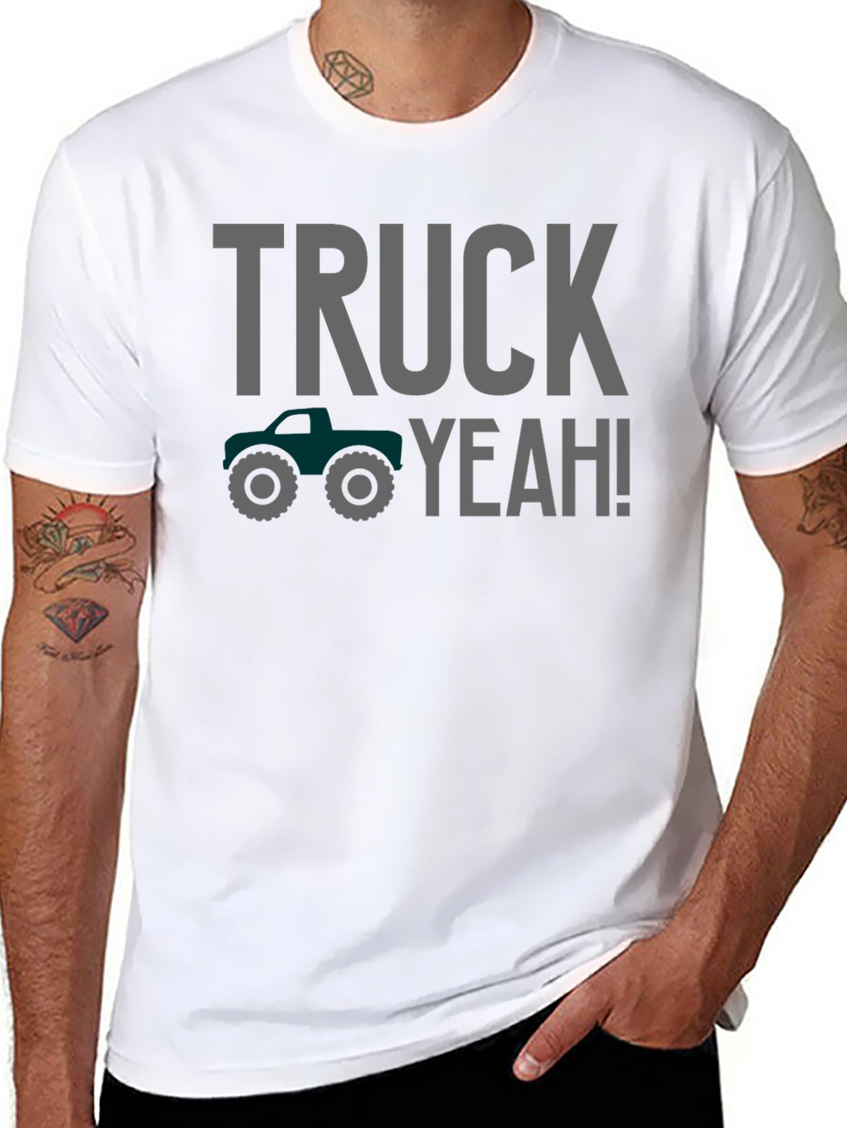 Truck Yeah! Graphic Tee - Black Cotton Shirt