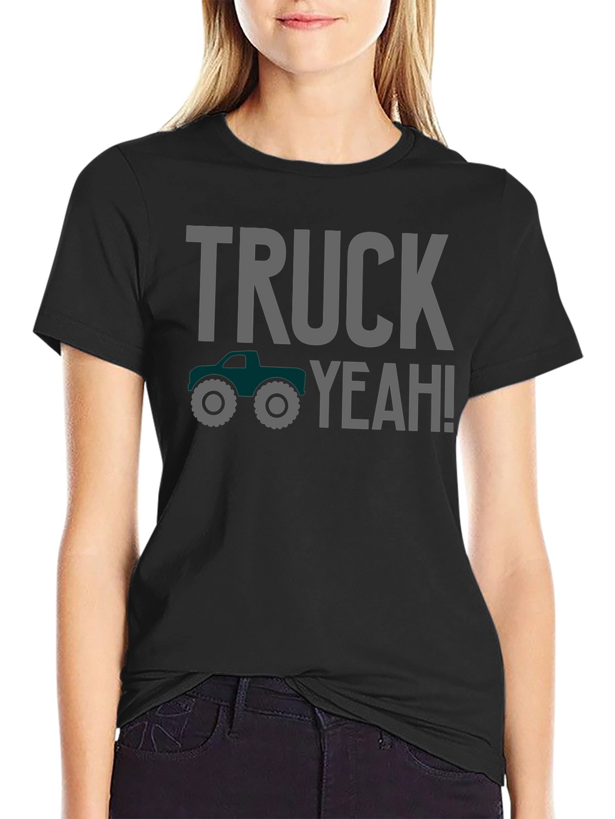 Truck Yeah! Graphic Tee - Black Cotton Shirt