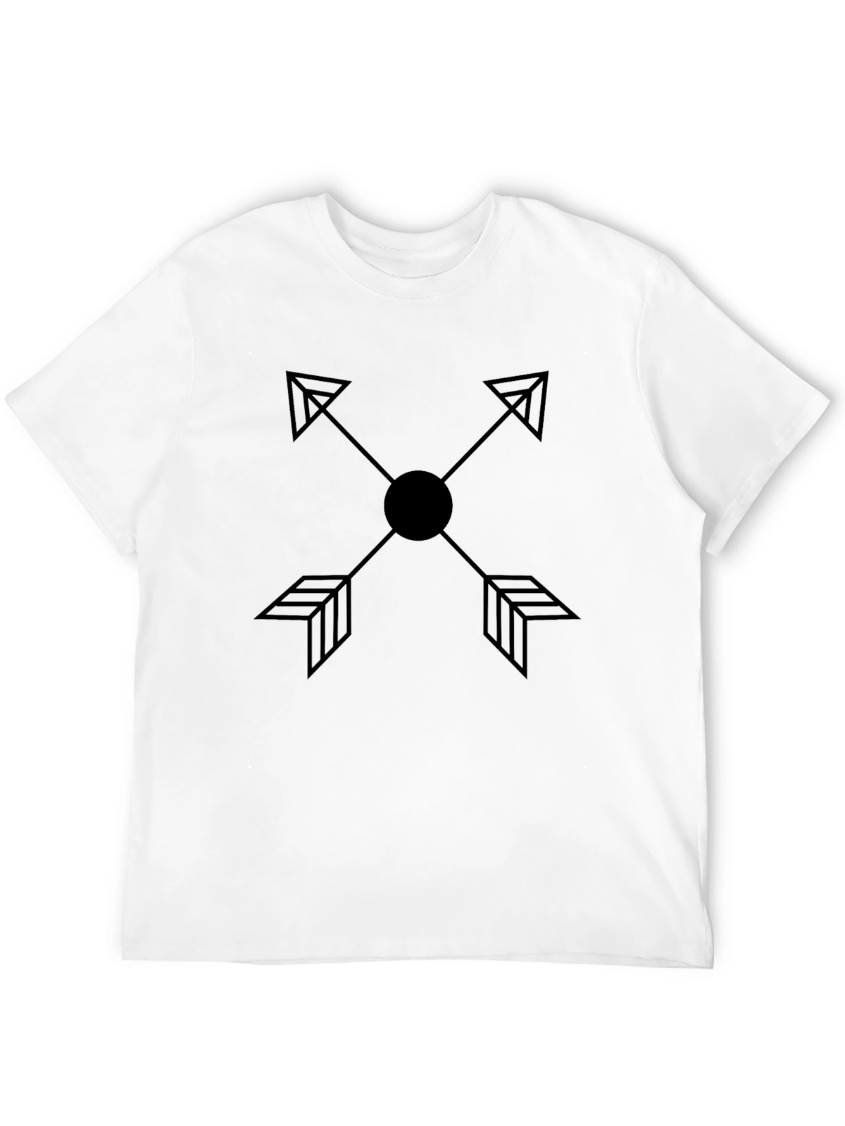 Minimalist Arrow Graphic Black T-Shirt