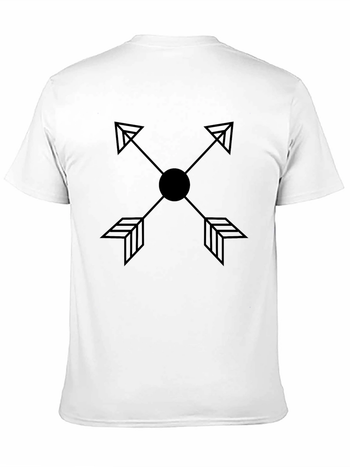 Minimalist Arrow Graphic Black T-Shirt