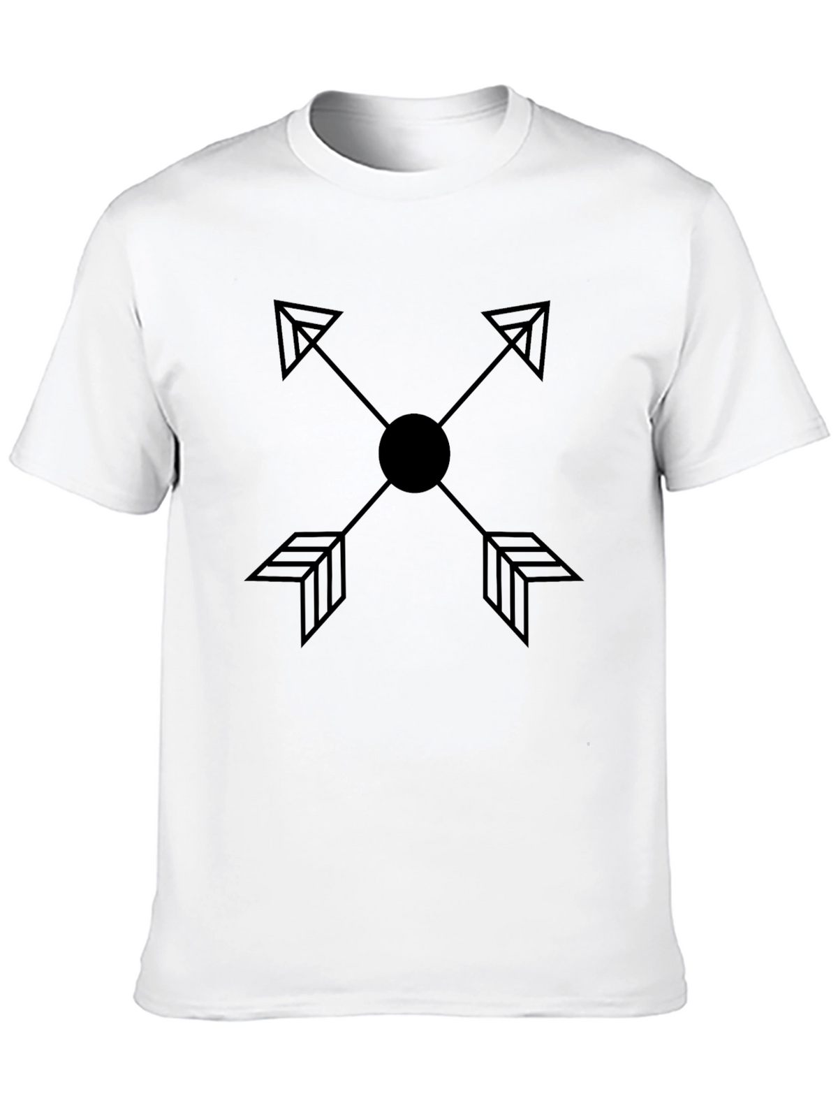 Minimalist Arrow Graphic Black T-Shirt