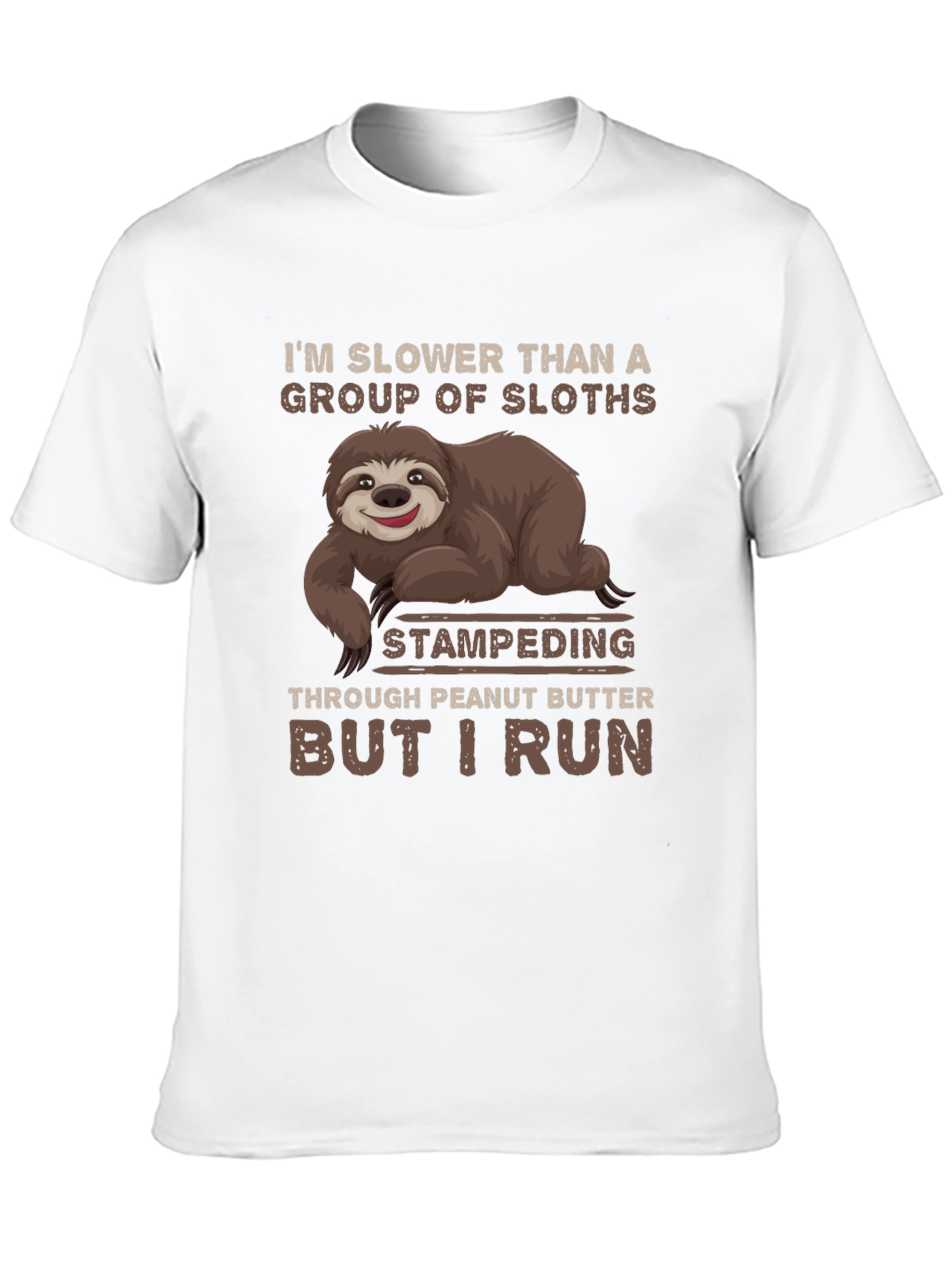 Slow Sloth Running T-Shirt Funny Mens Tee