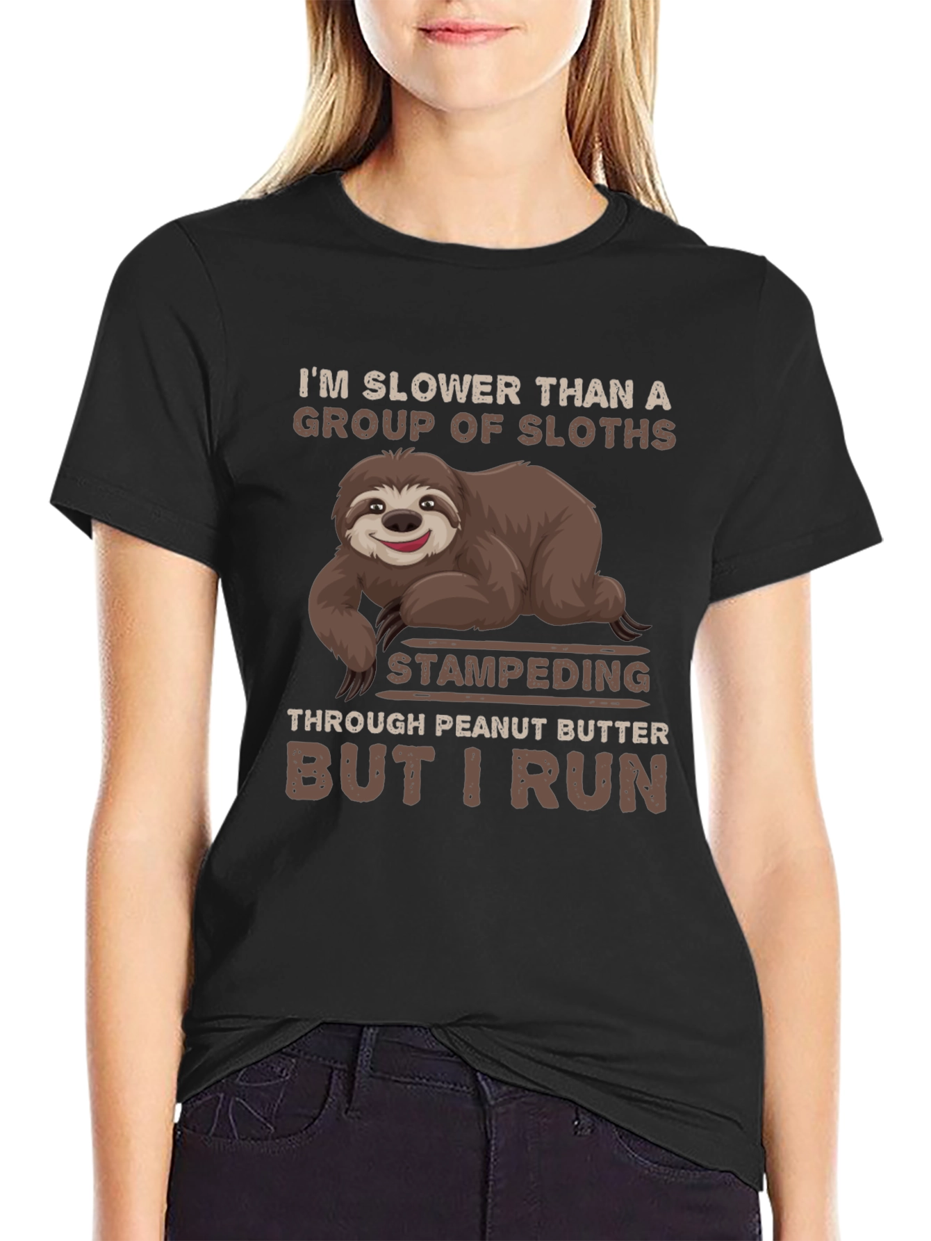 Slow Sloth Running T-Shirt Funny Mens Tee