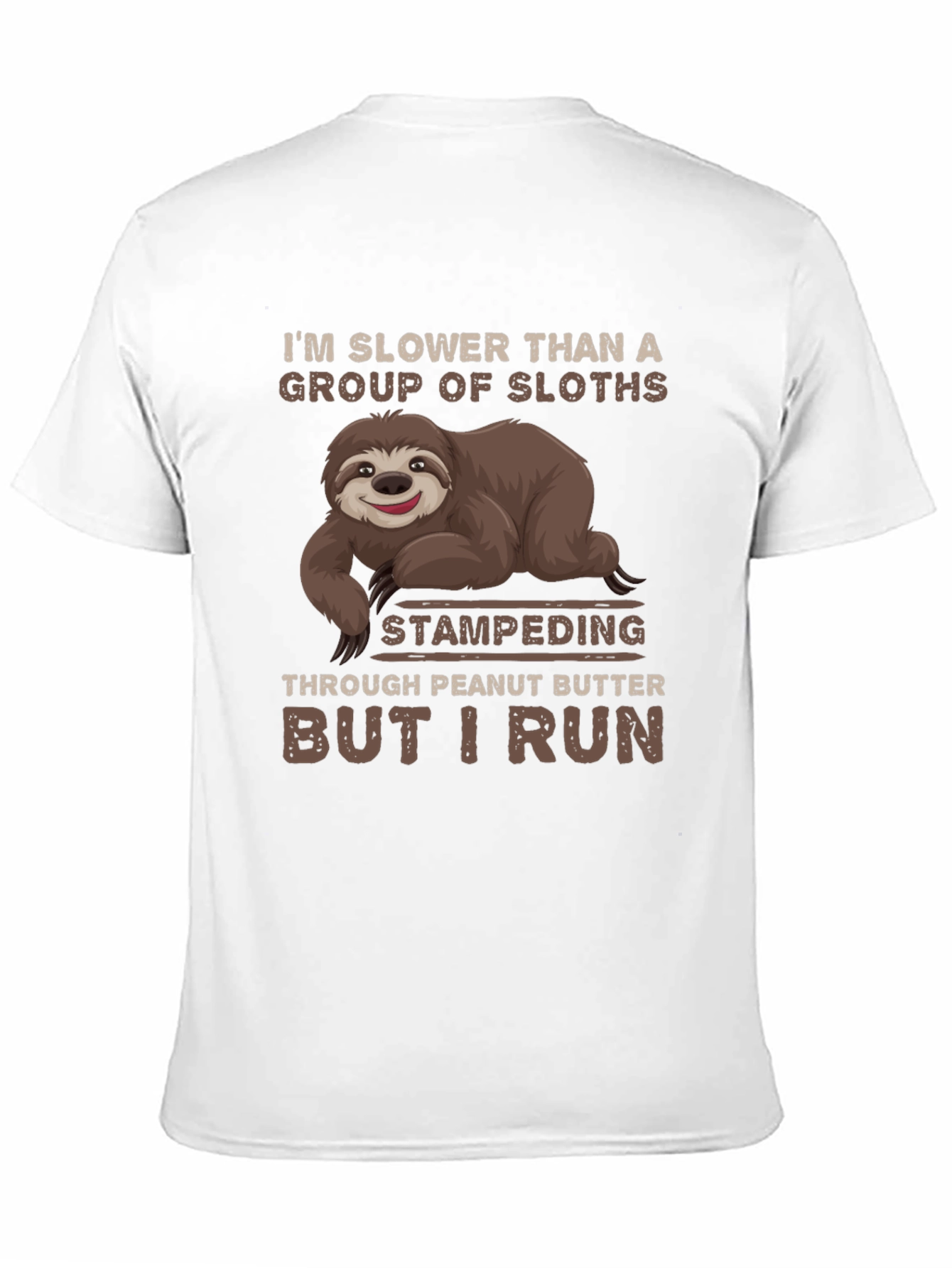 Slow Sloth Running T-Shirt Funny Mens Tee