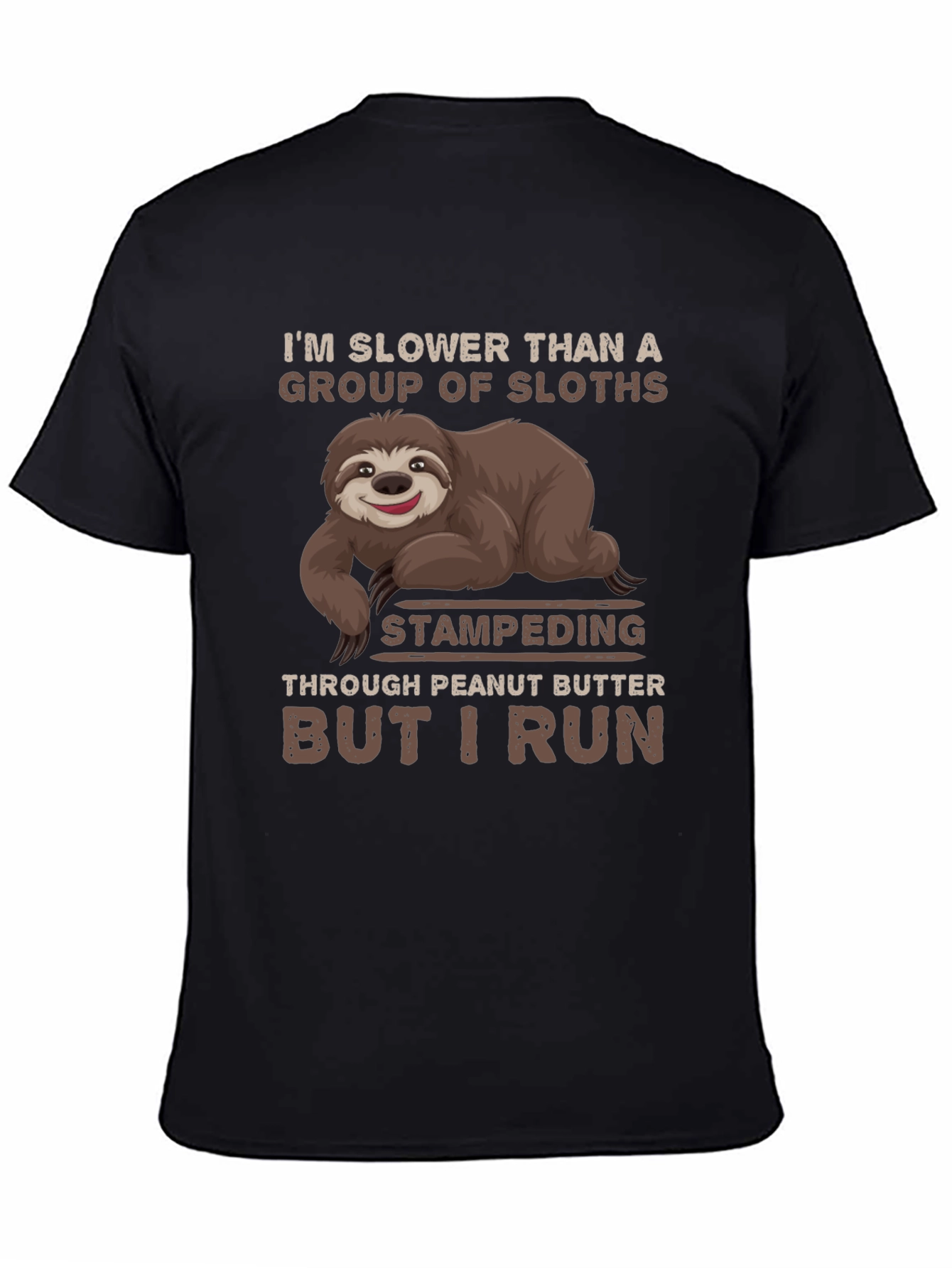Slow Sloth Running T-Shirt Funny Mens Tee