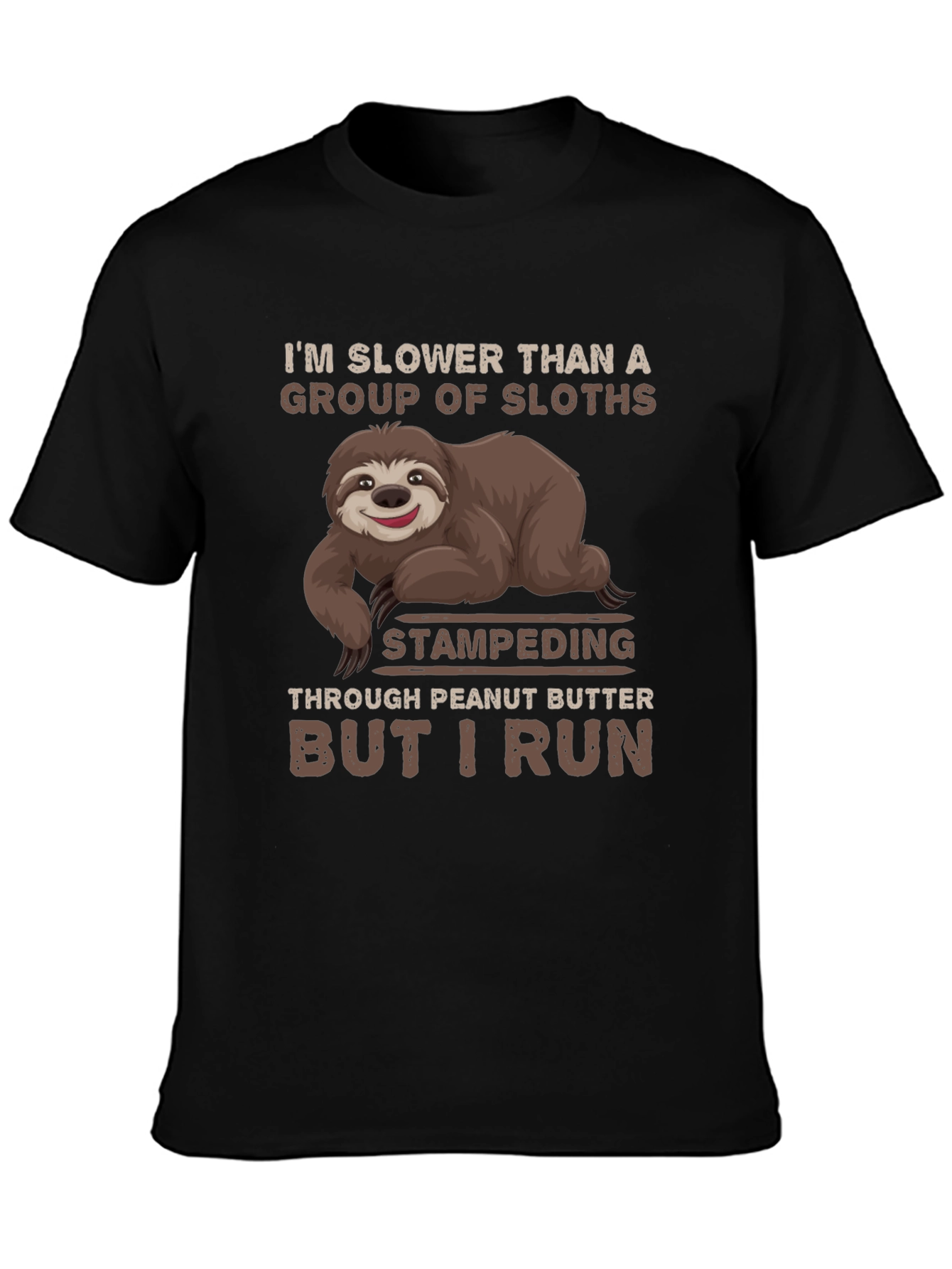 Slow Sloth Running T-Shirt Funny Mens Tee