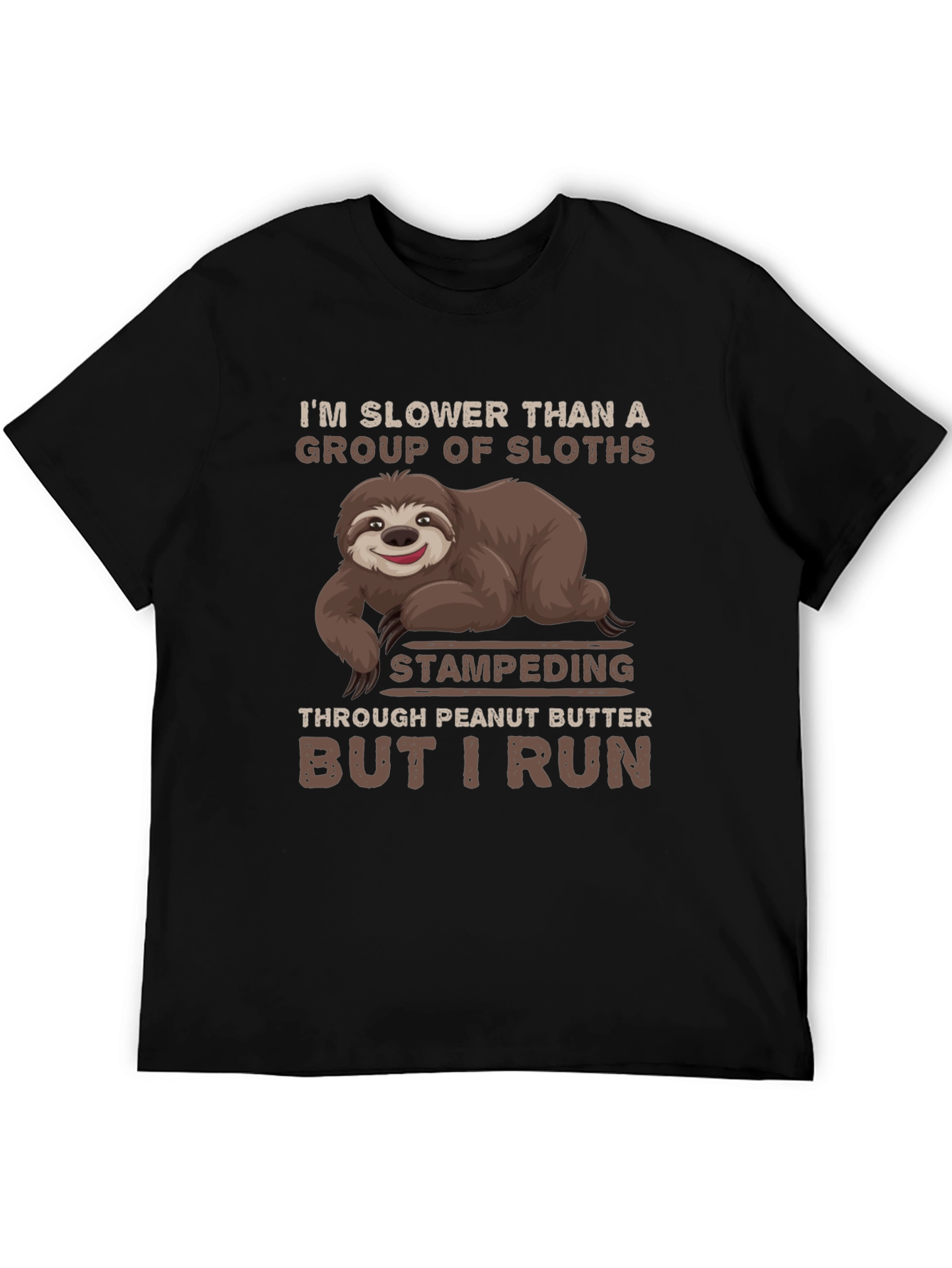 Slow Sloth Running T-Shirt Funny Mens Tee