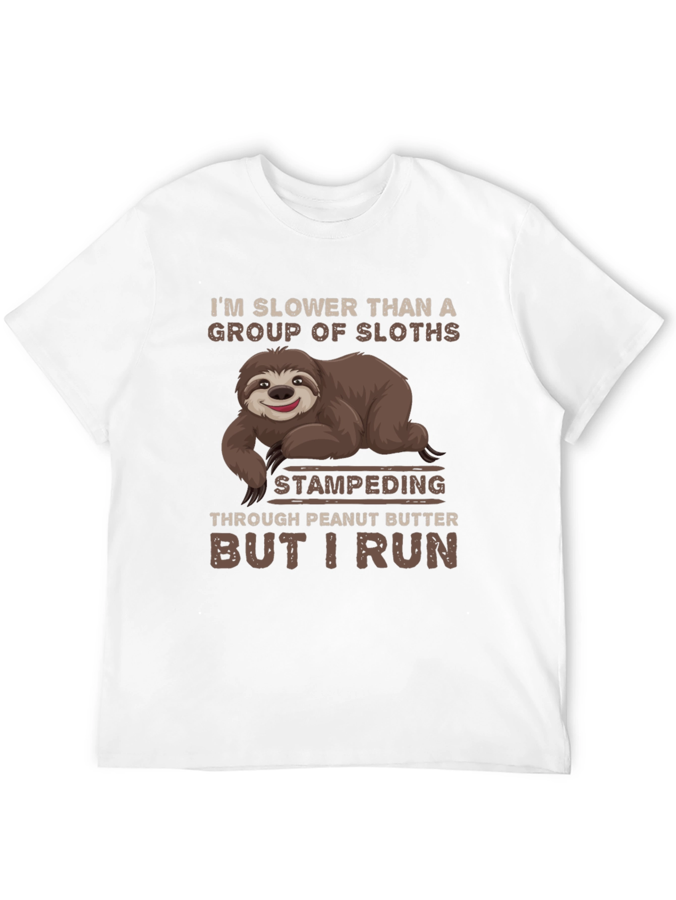 Slow Sloth Running T-Shirt Funny Mens Tee