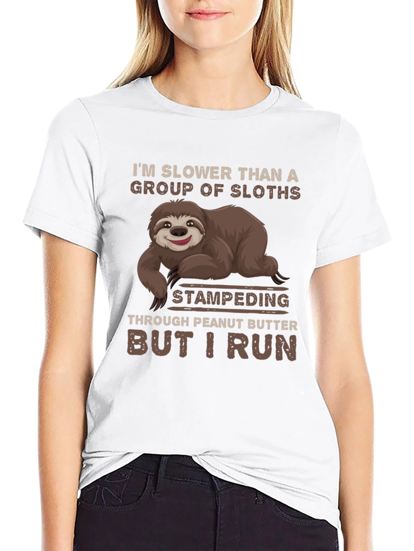 Slow Sloth Running T-Shirt Funny Mens Tee