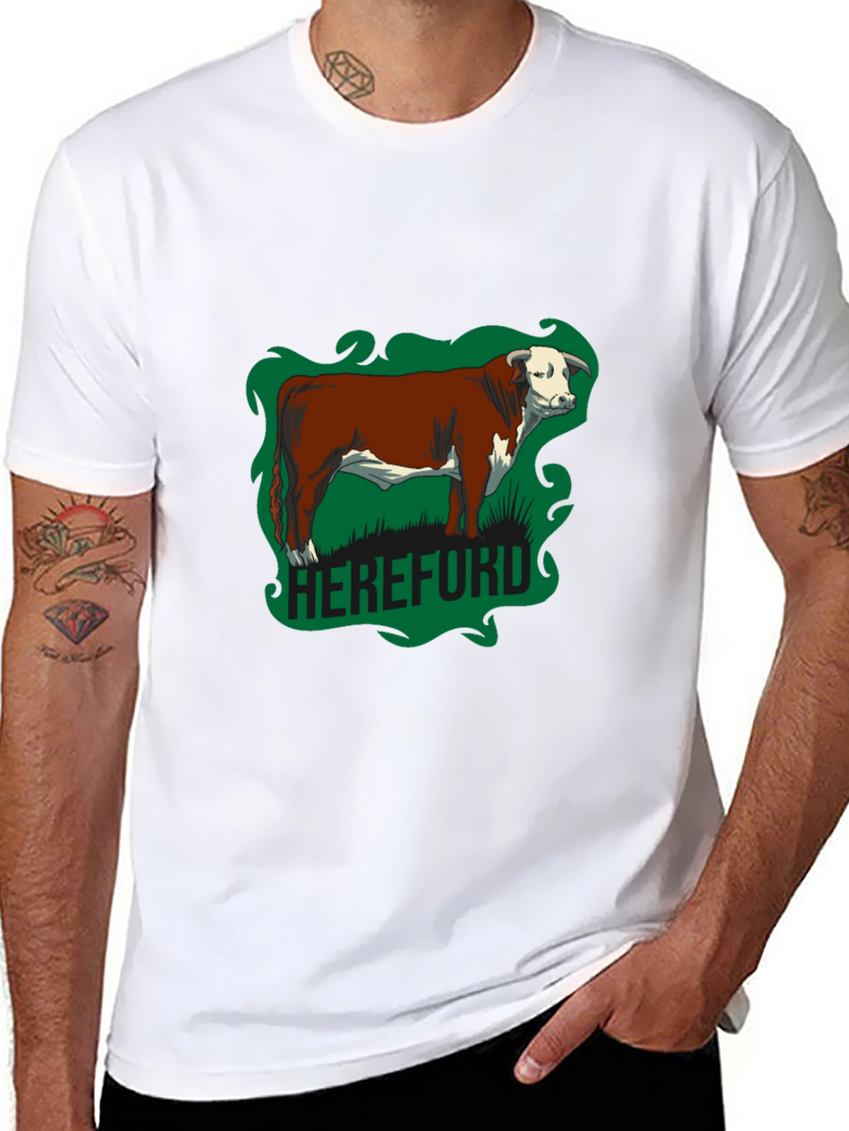 Hereford Bull Graphic Tee - Farm Animal T-Shirt