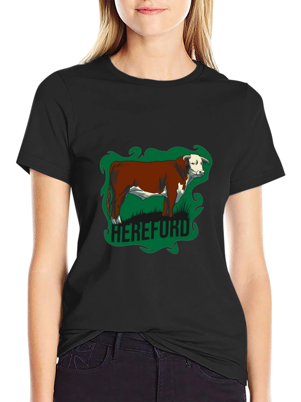 Hereford Bull Graphic Tee - Farm Animal T-Shirt