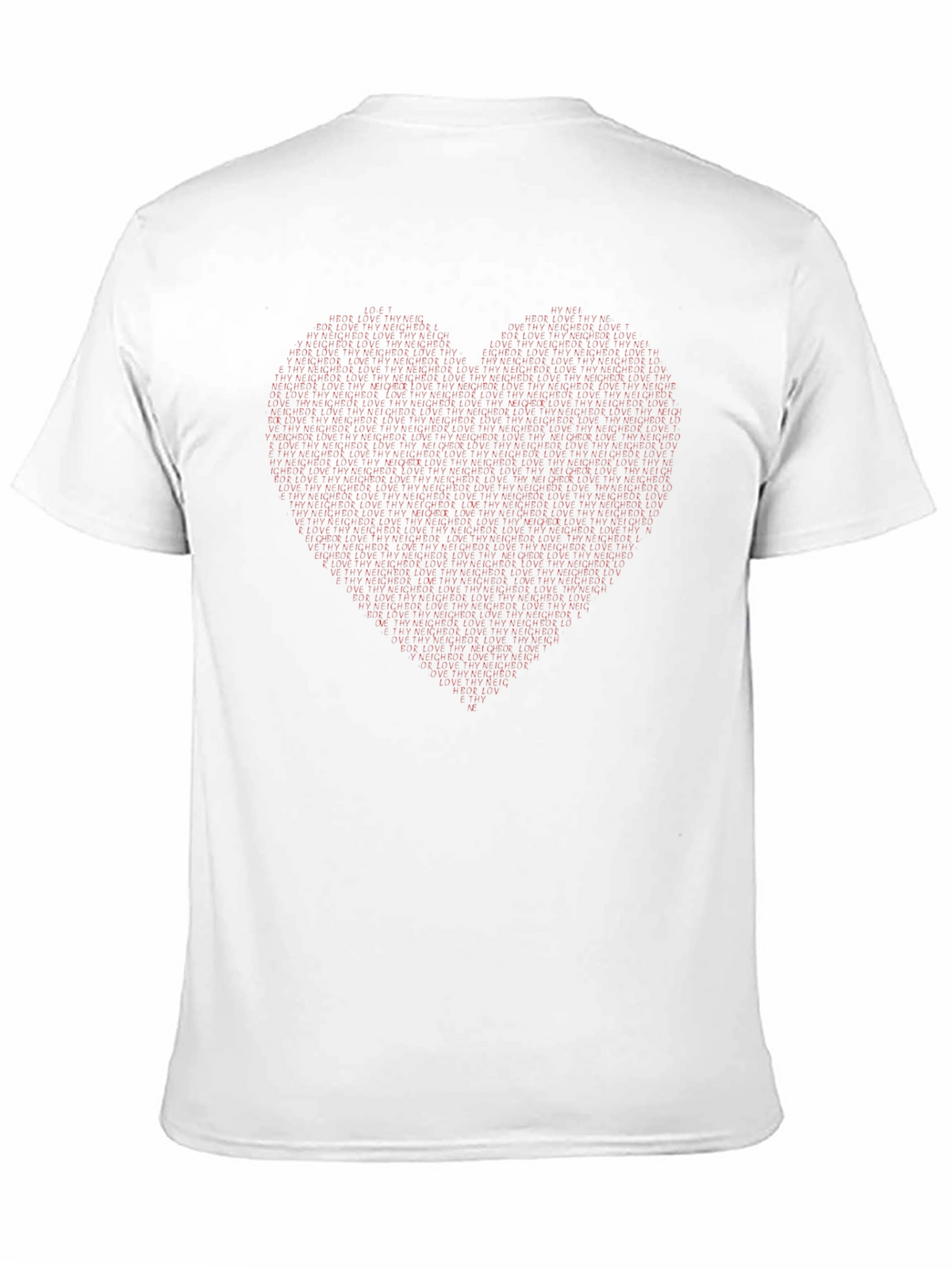 Heart Patterned Crew Neck T-Shirt