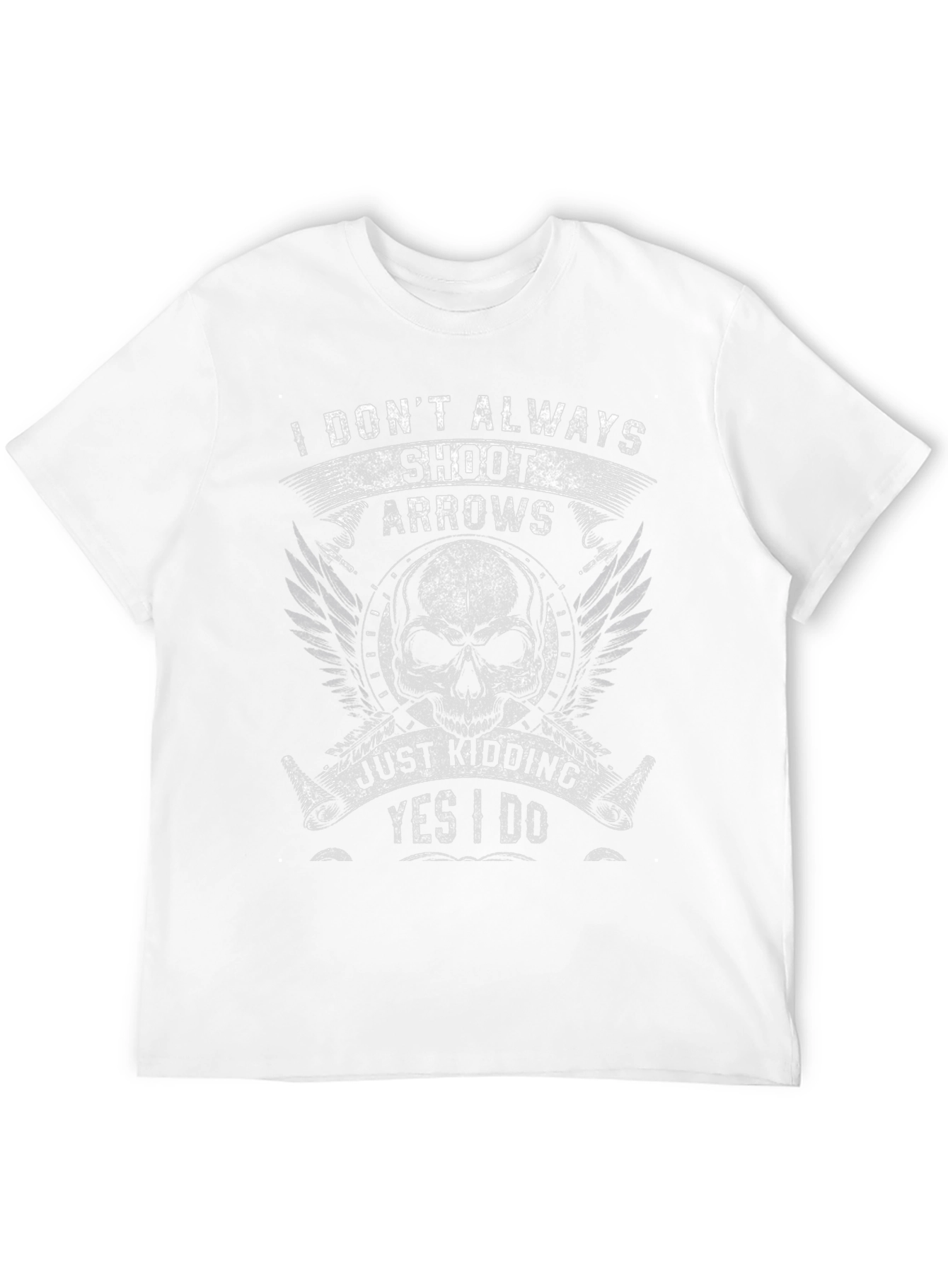 Skull Arrows Graphic T-Shirt - Funny Archery Tee