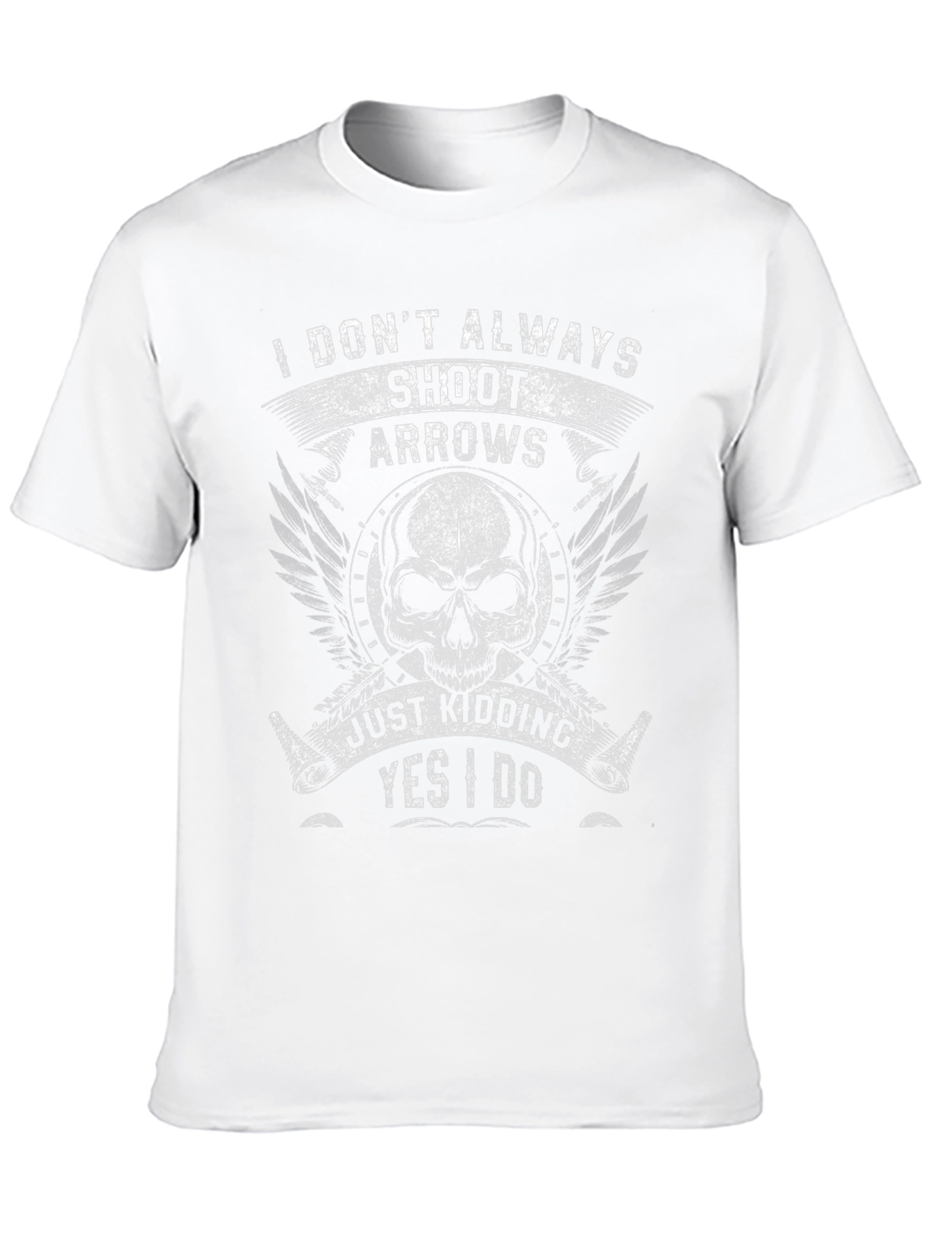 Skull Arrows Graphic T-Shirt - Funny Archery Tee