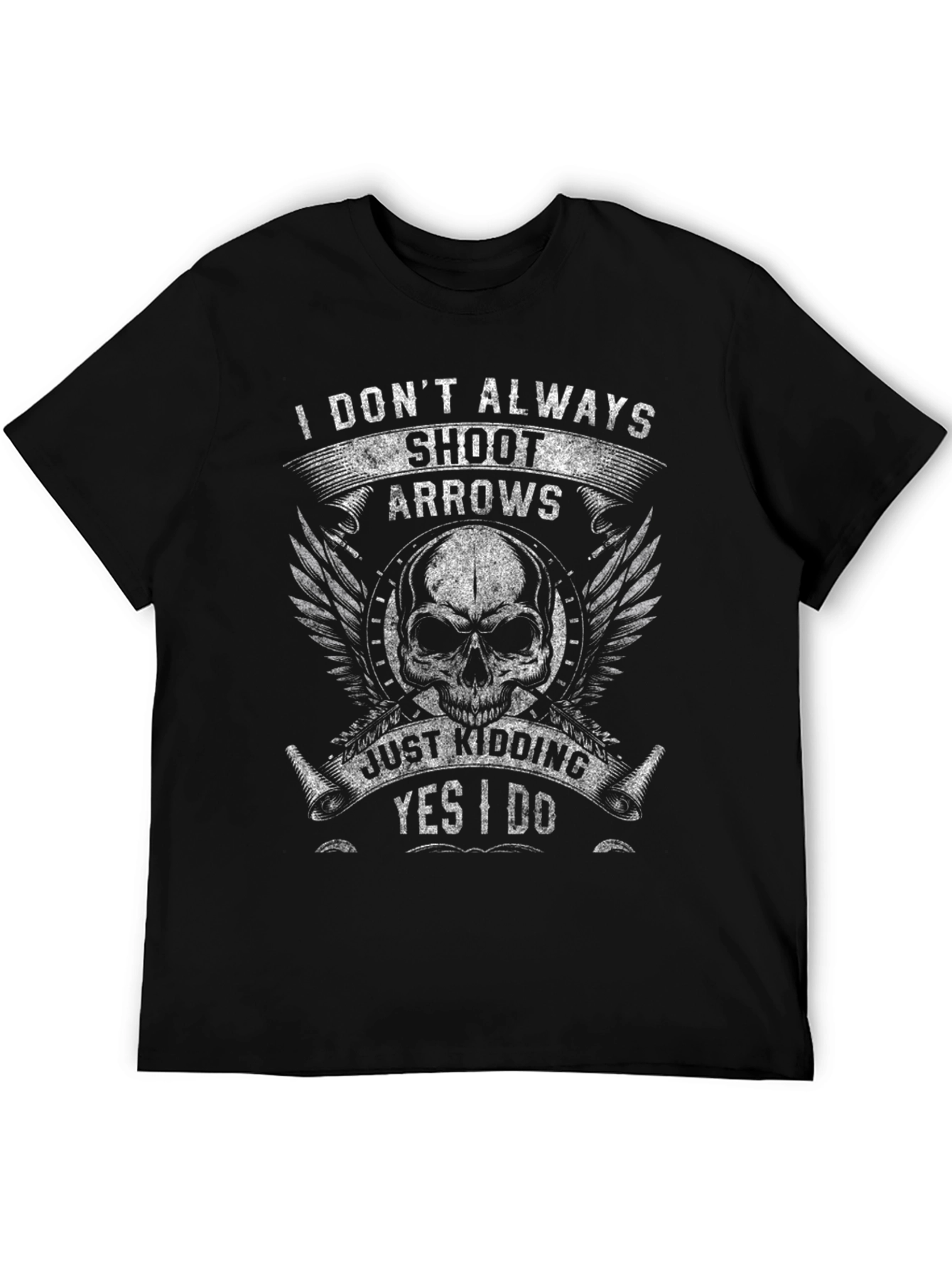 Skull Arrows Graphic T-Shirt - Funny Archery Tee