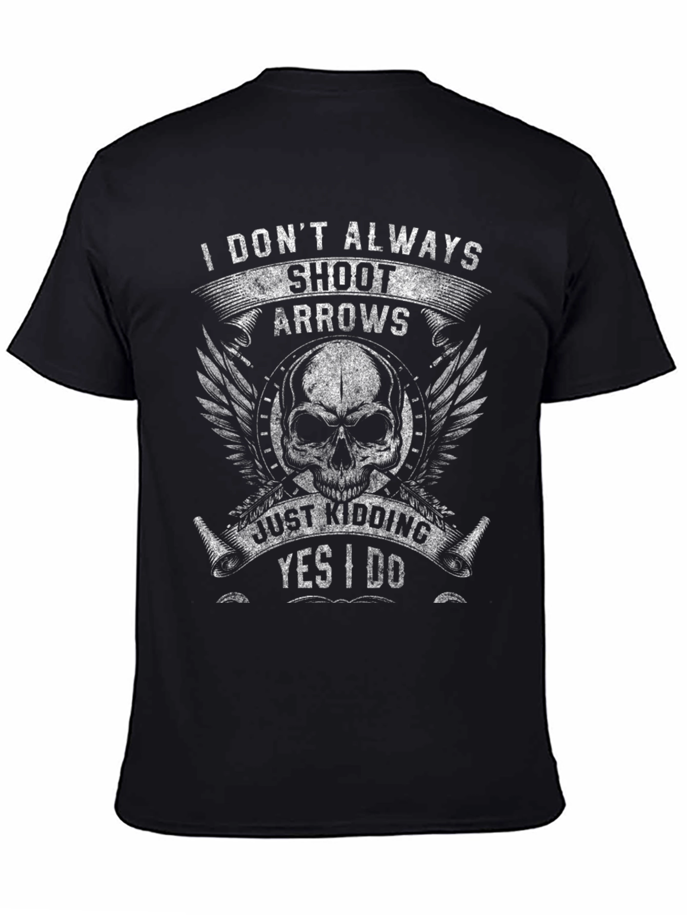 Skull Arrows Graphic T-Shirt - Funny Archery Tee