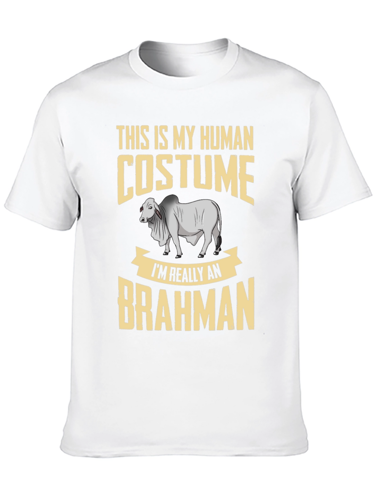 Human Costume Brahman Cattle Funny Graphic Tee