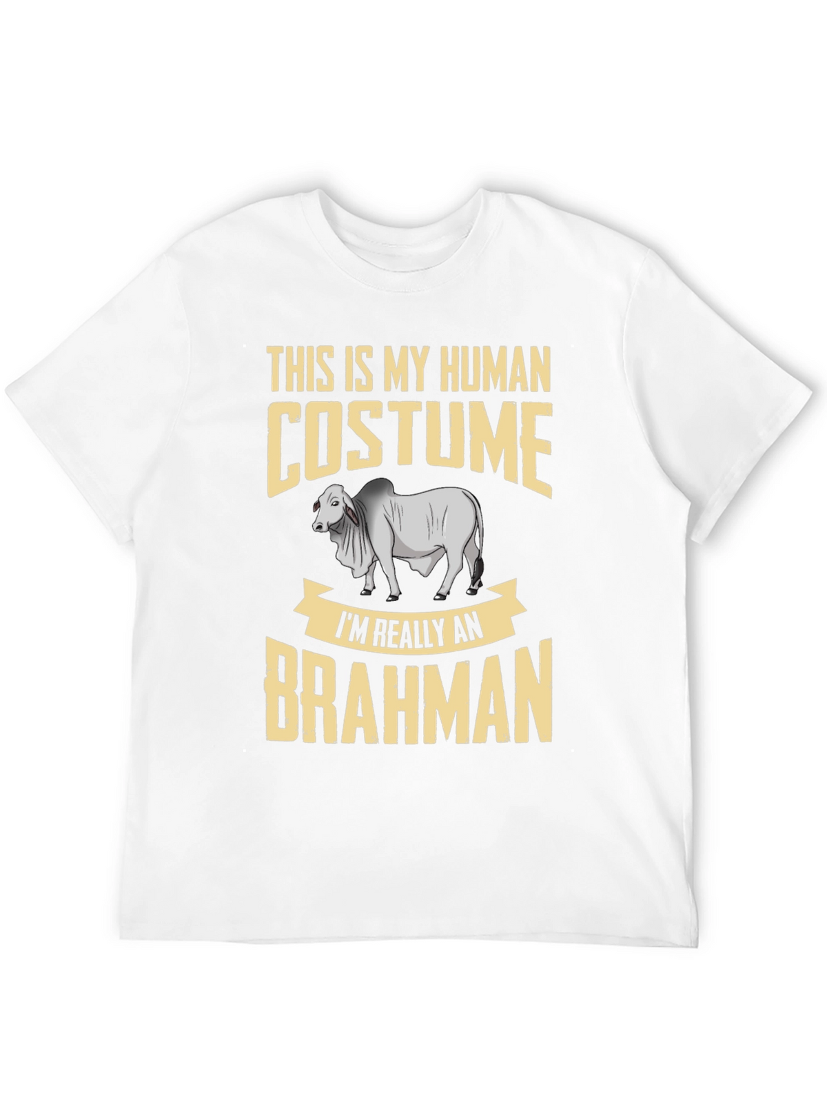 Human Costume Brahman Cattle Funny Graphic Tee