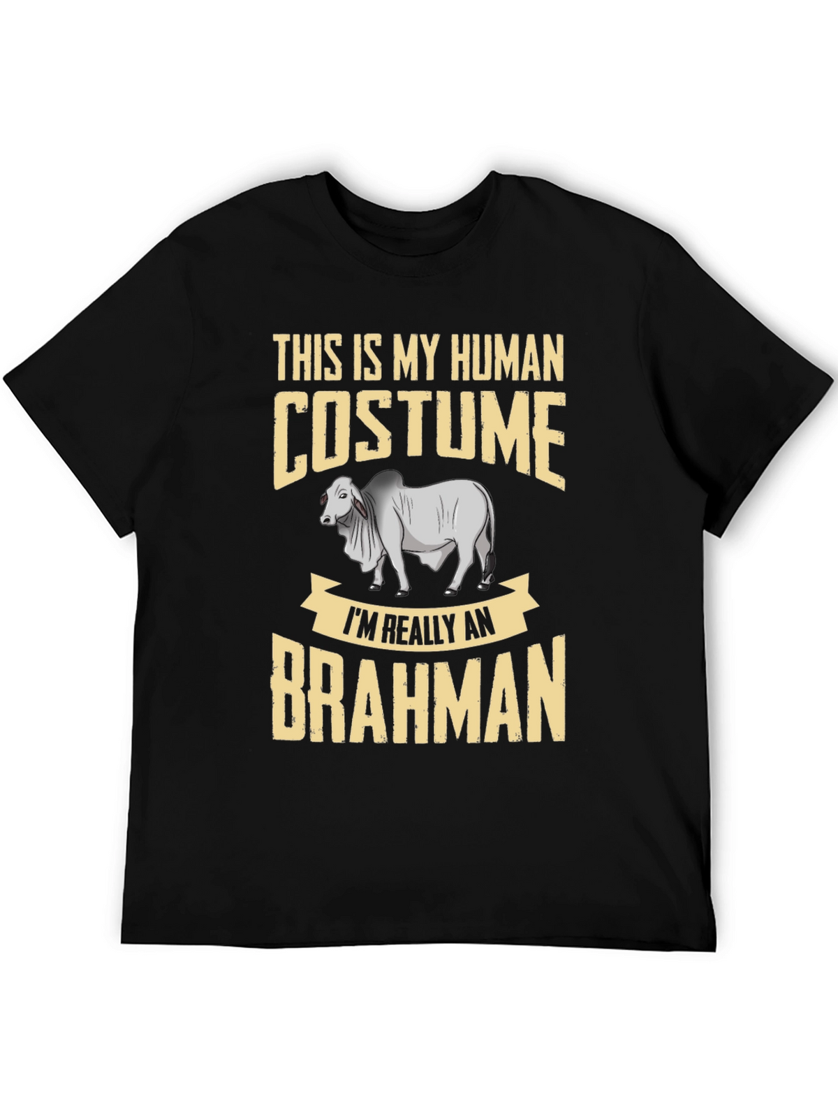 Human Costume Brahman Cattle Funny Graphic Tee
