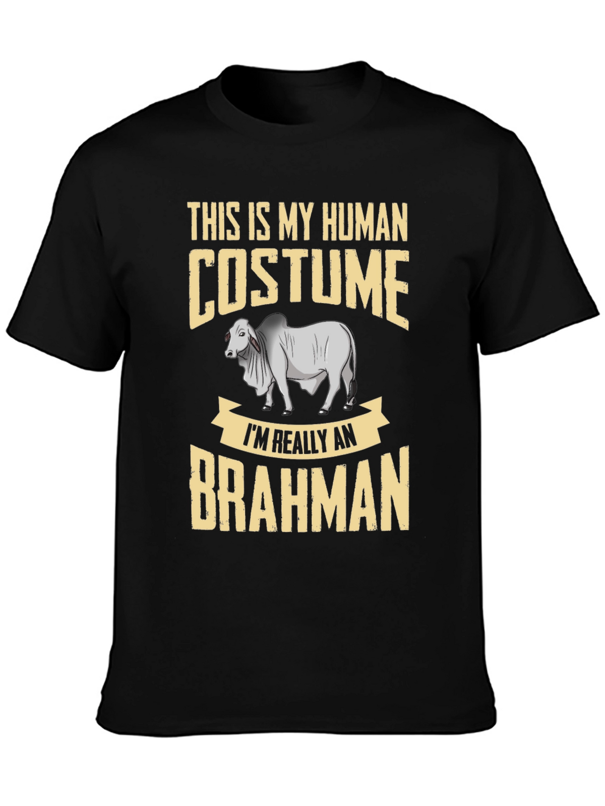 Human Costume Brahman Cattle Funny Graphic Tee