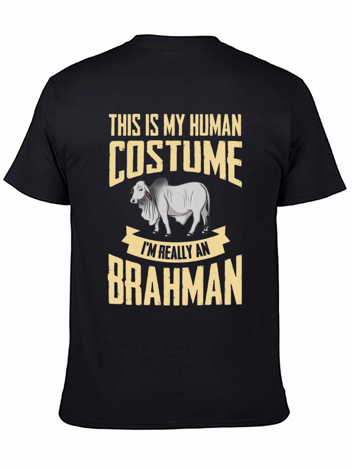Human Costume Brahman Cattle Funny Graphic Tee