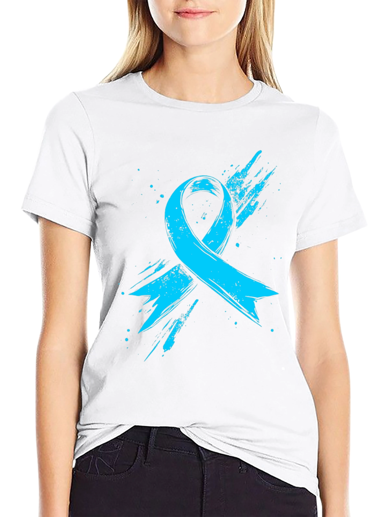 Awareness Ribbon Graphic Tee - Stylish Support Shirt
