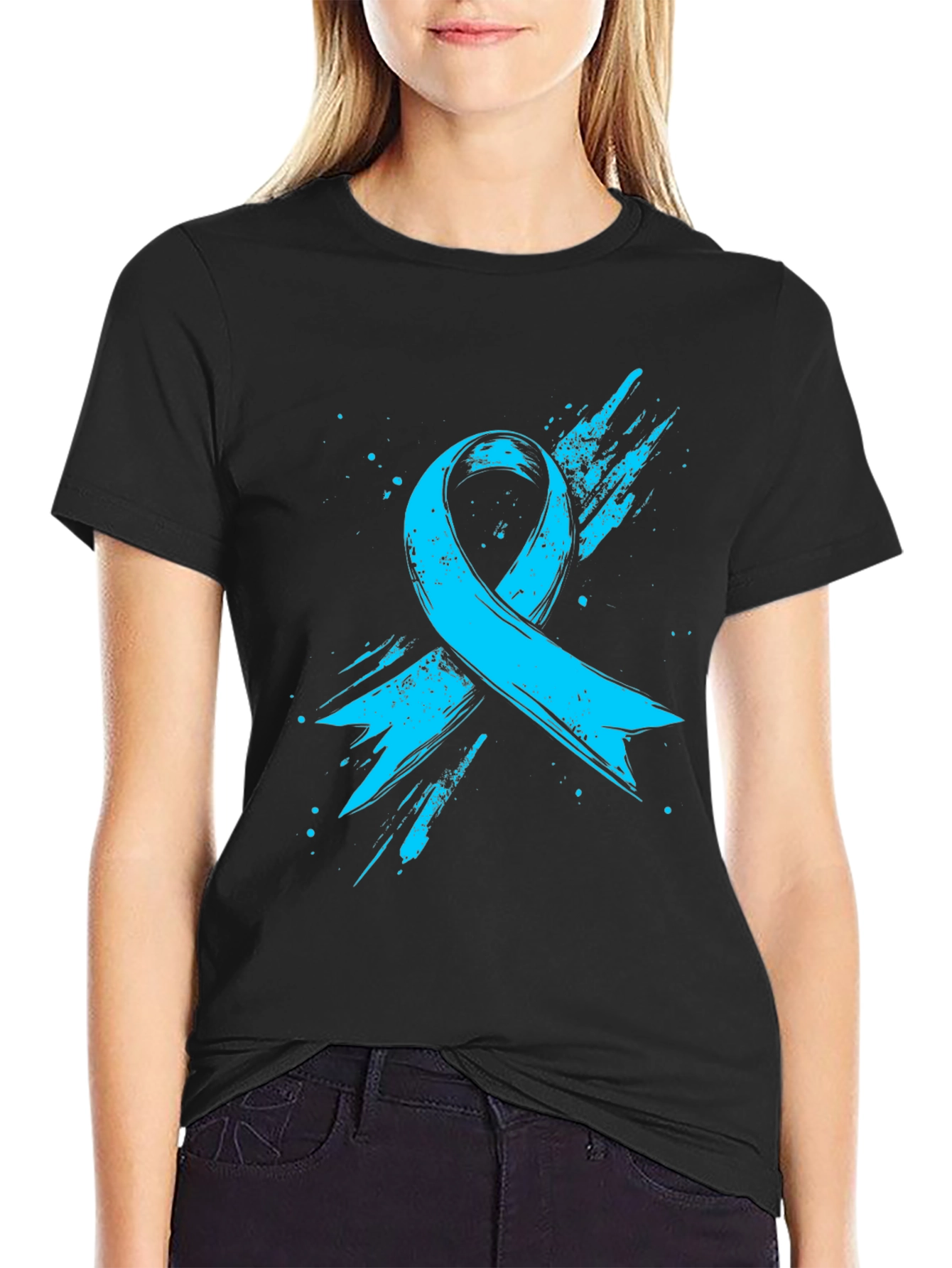 Awareness Ribbon Graphic Tee - Stylish Support Shirt