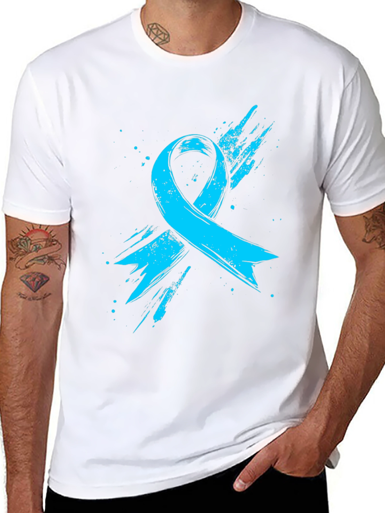 Awareness Ribbon Graphic Tee - Stylish Support Shirt
