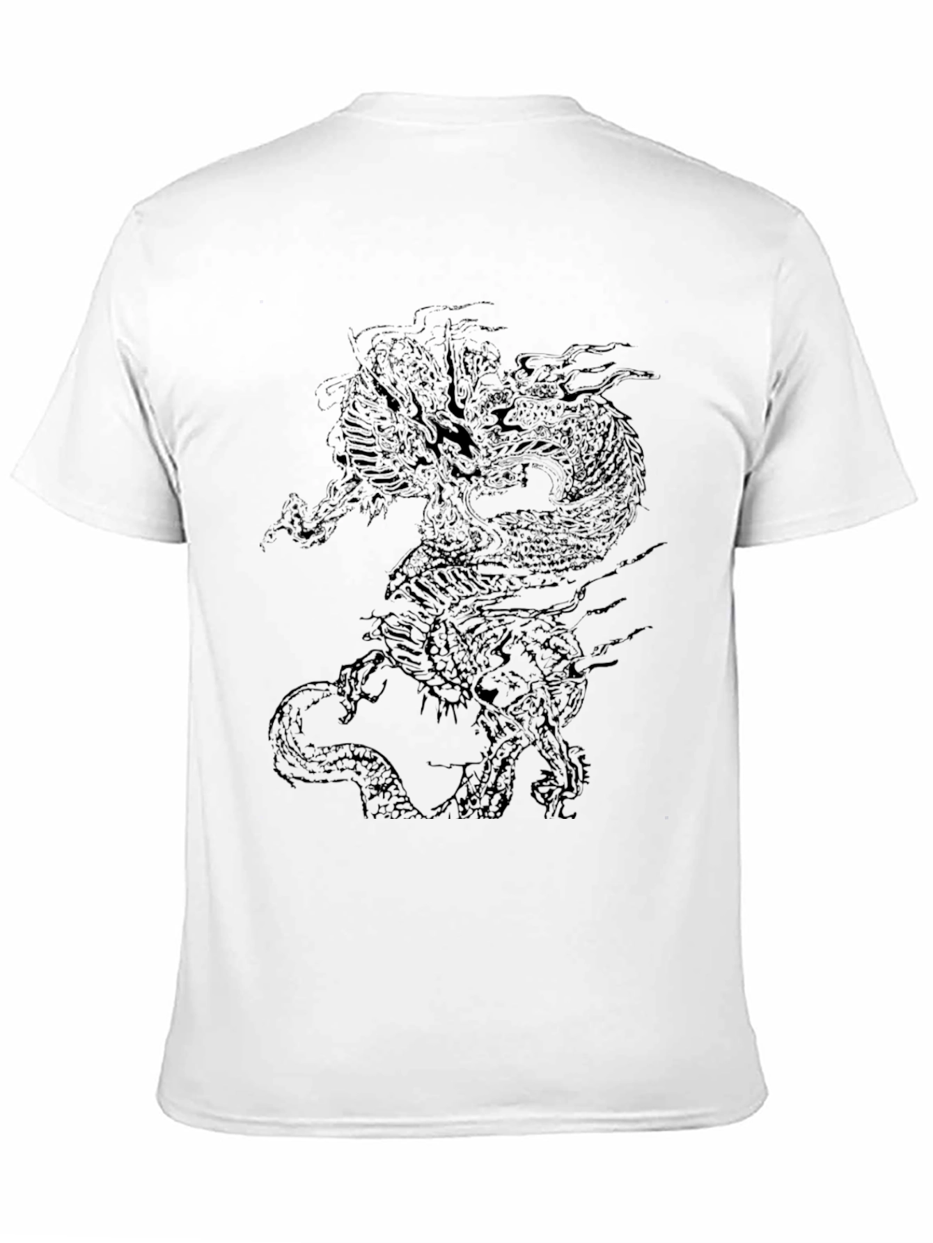 Dragon Graphic Print Crew Neck Tee
