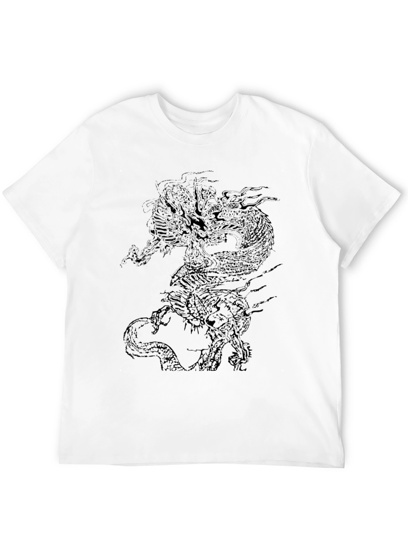 Dragon Graphic Print Crew Neck Tee